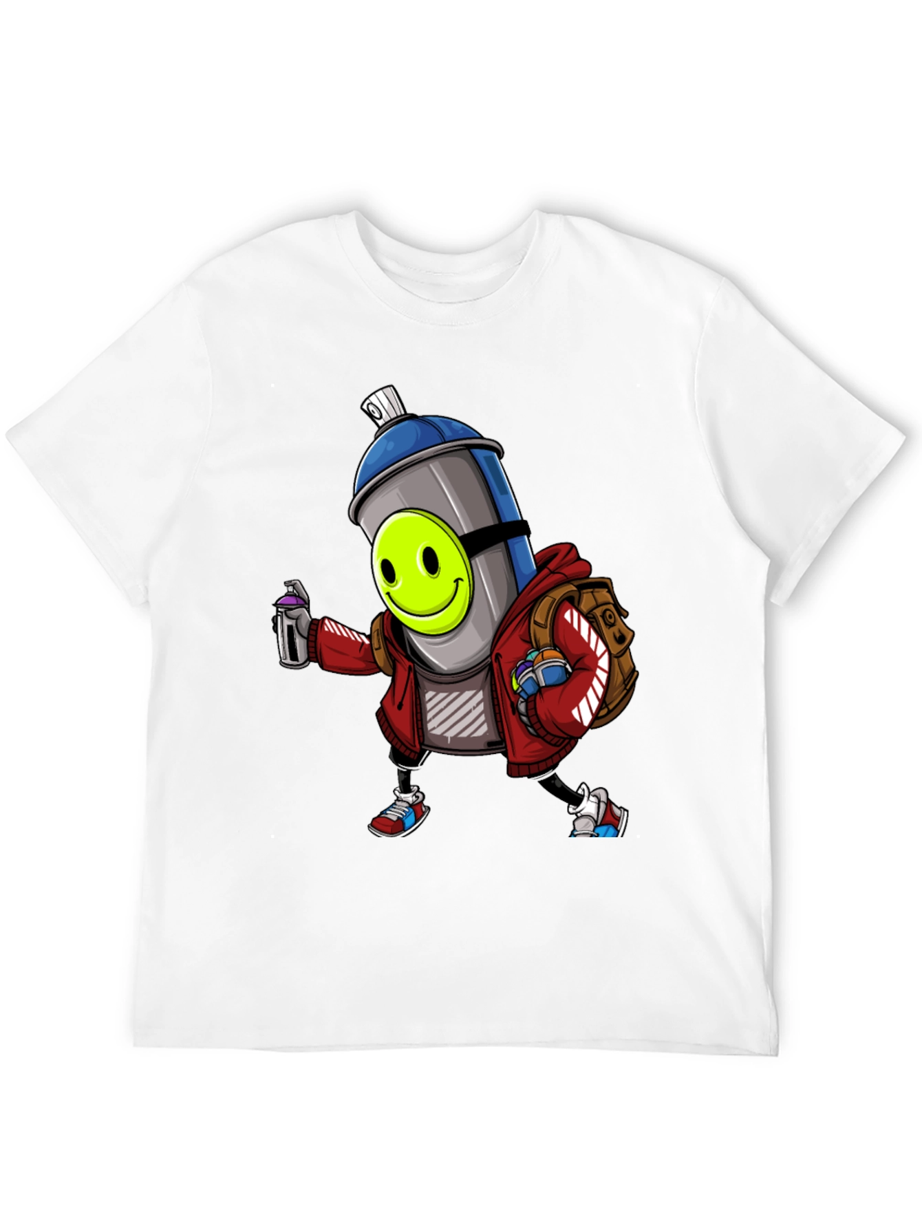 Cartoon Graffiti Spray Can T-Shirt