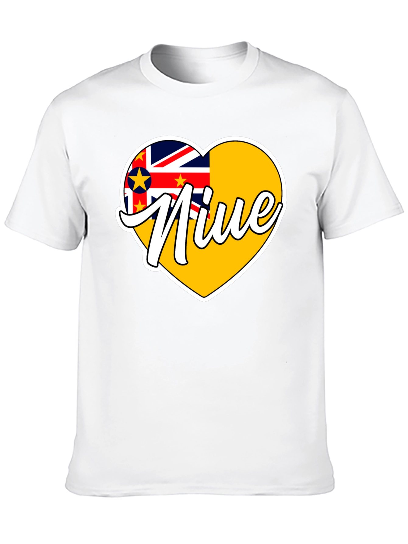 Niue Flag Heart T-Shirt - Island Pride