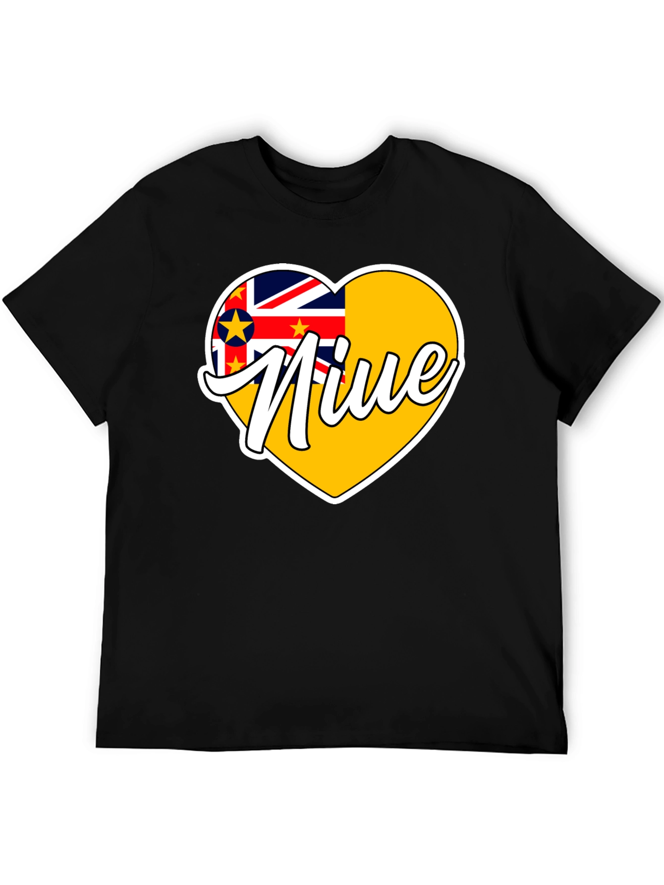 Niue Flag Heart T-Shirt - Island Pride