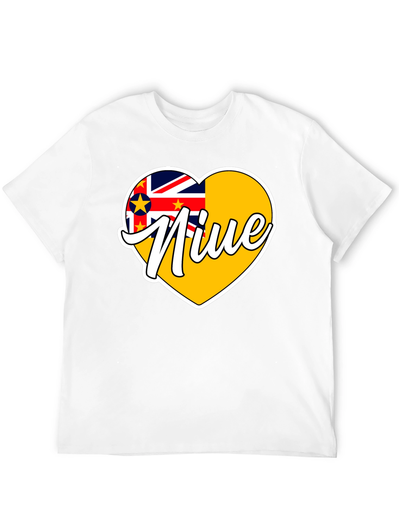 Niue Flag Heart T-Shirt - Island Pride