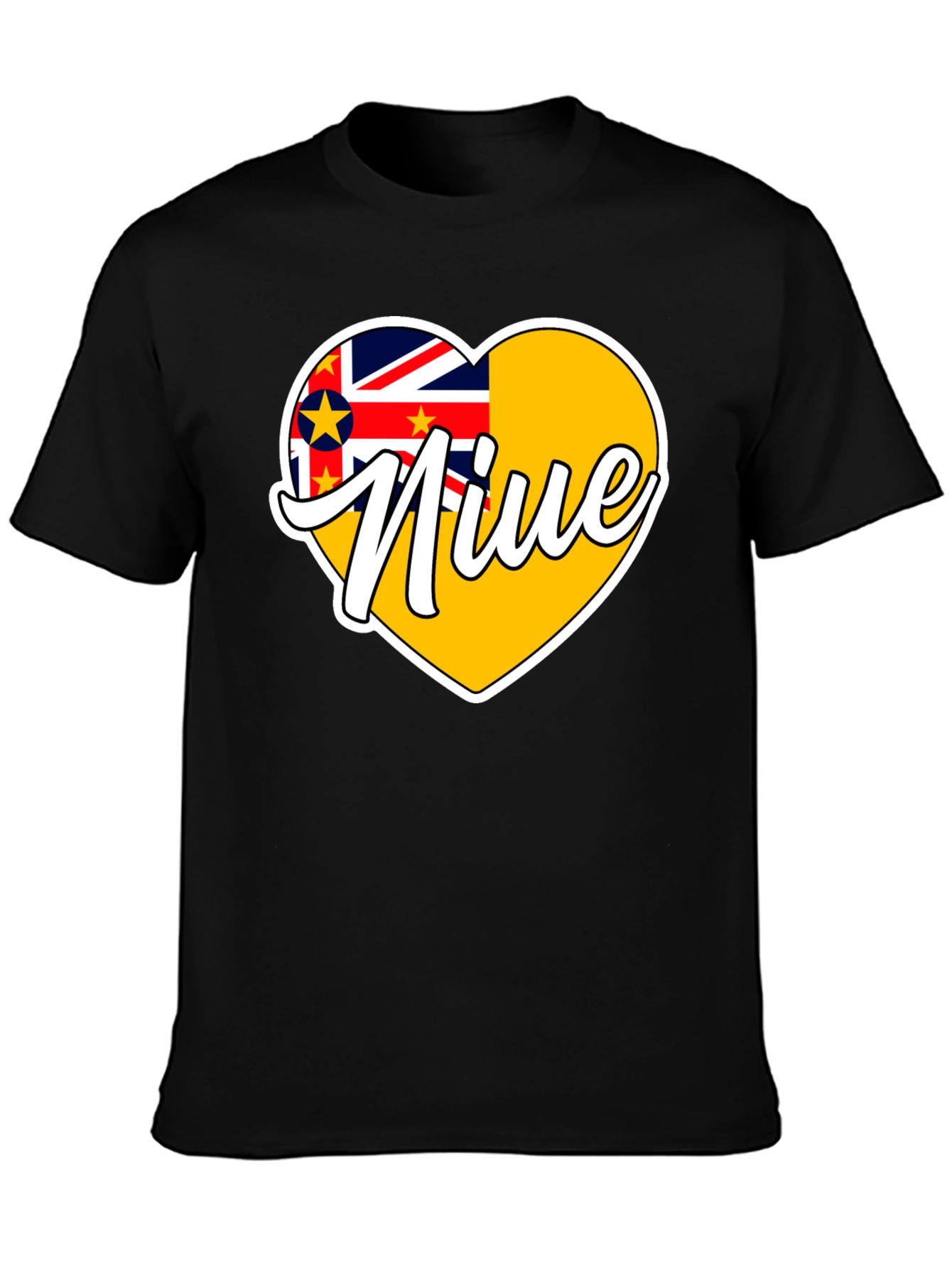 Niue Flag Heart T-Shirt - Island Pride