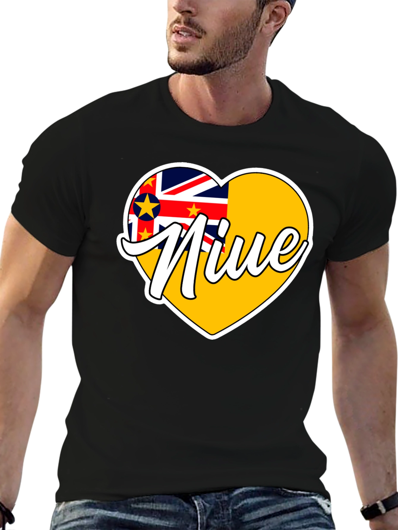 Niue Flag Heart T-Shirt - Island Pride
