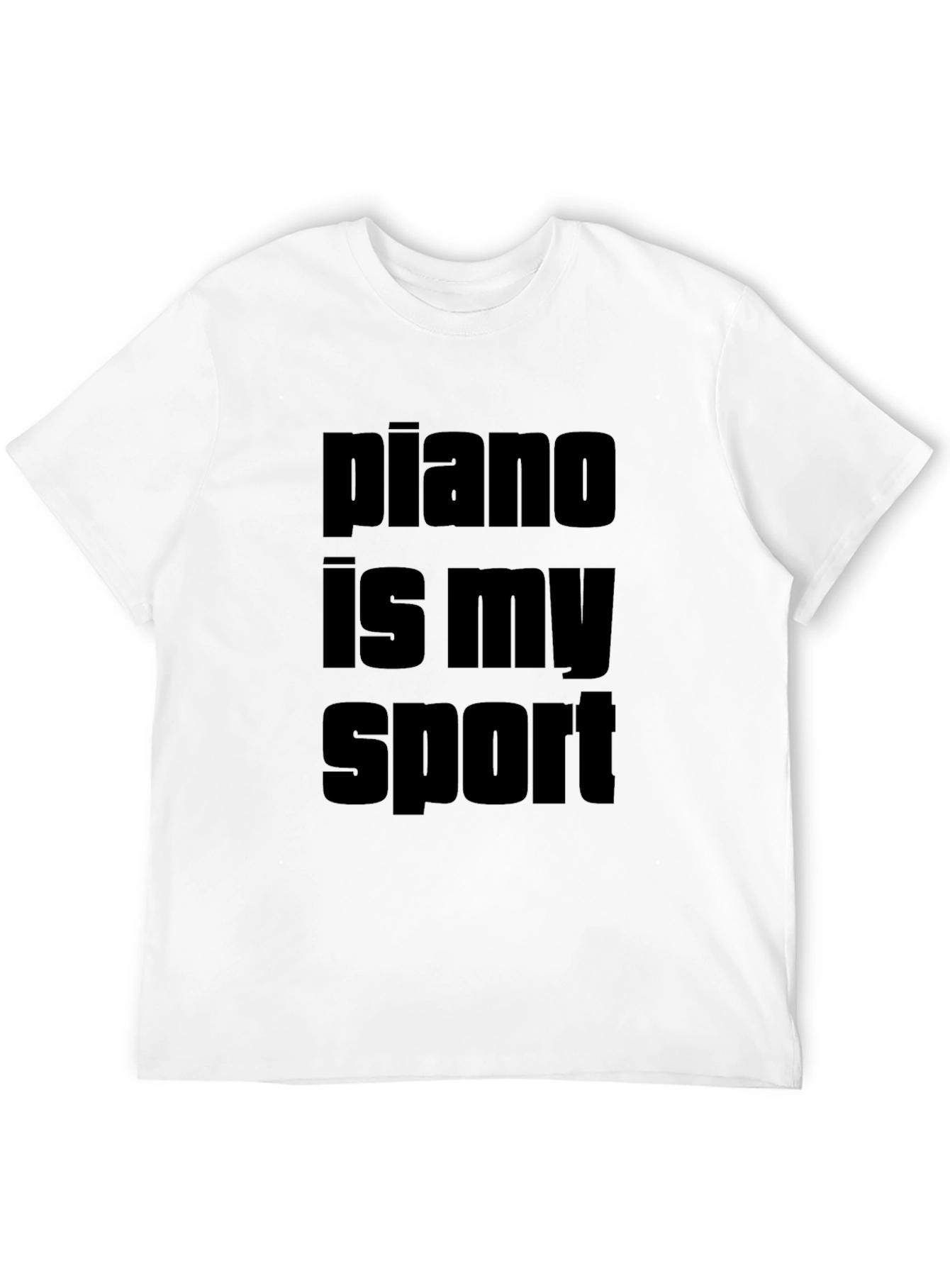 Piano Is My Sport Black Graphic Tee