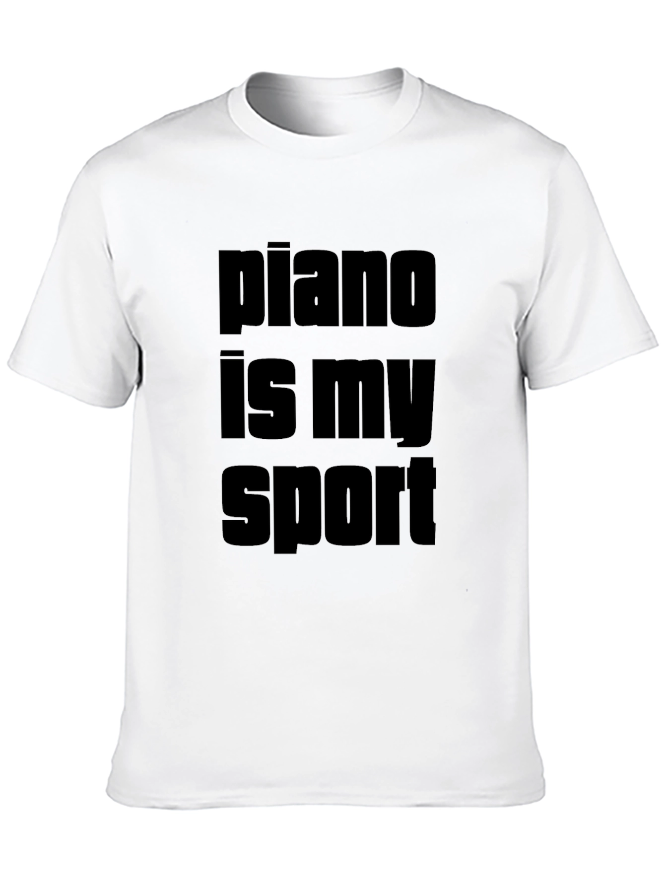 Piano Is My Sport Black Graphic Tee