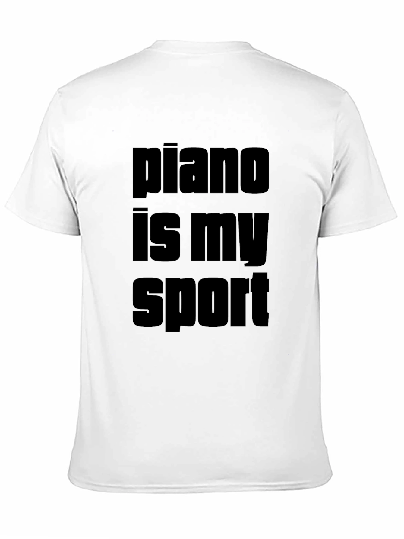 Piano Is My Sport Black Graphic Tee