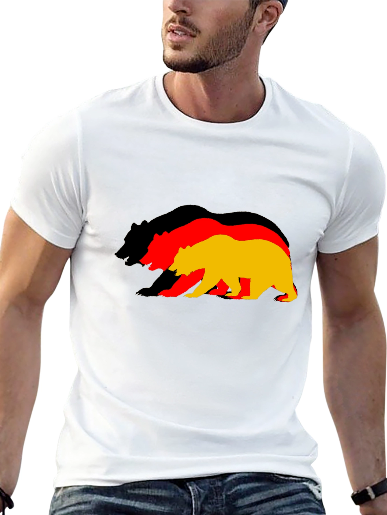 Germany Flag Bear Graphic T-Shirt