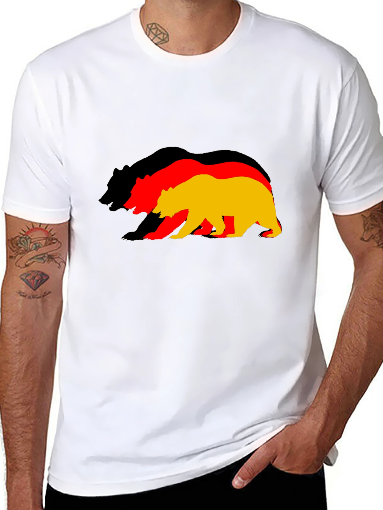 Germany Flag Bear Graphic T-Shirt