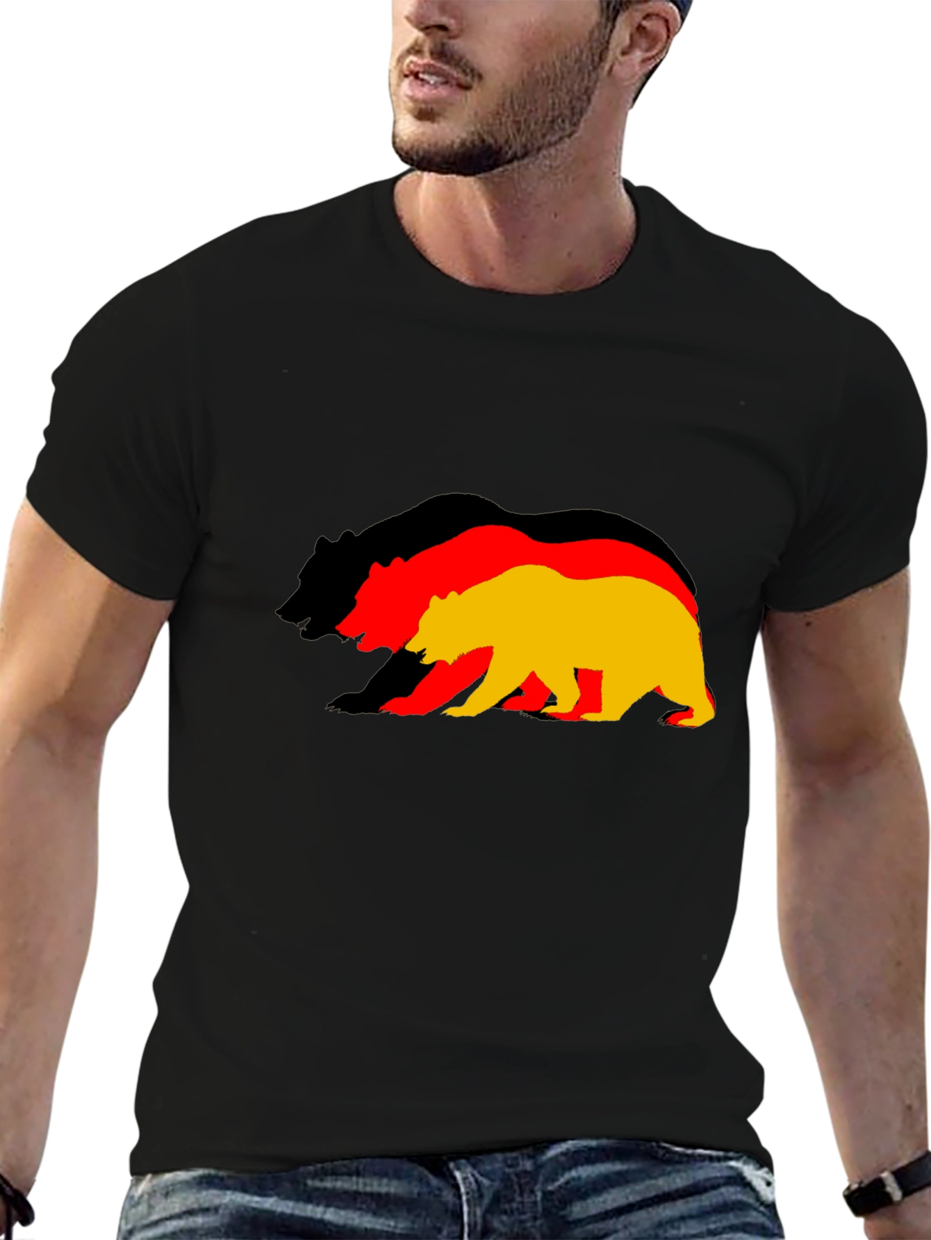 Germany Flag Bear Graphic T-Shirt