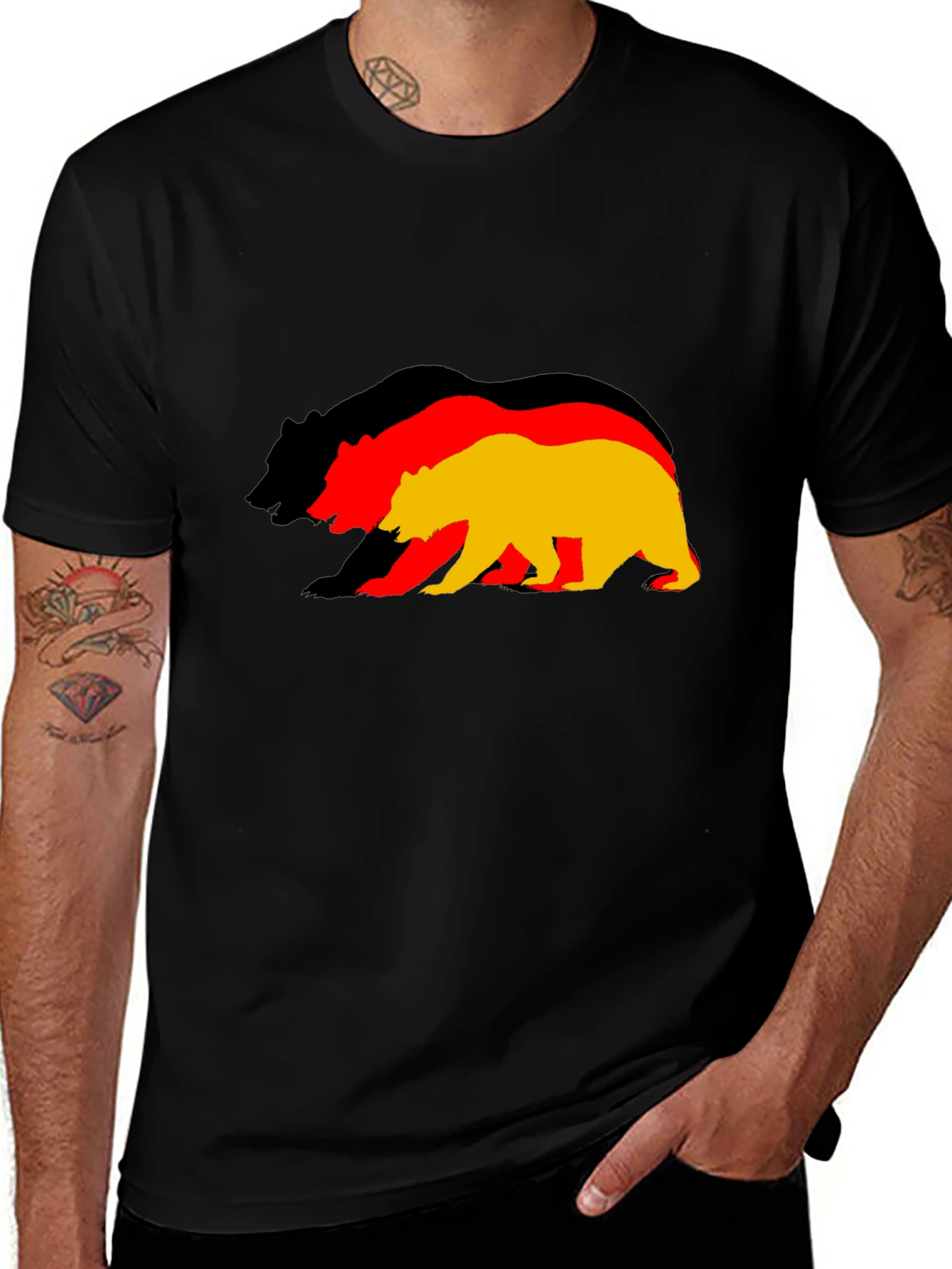 Germany Flag Bear Graphic T-Shirt
