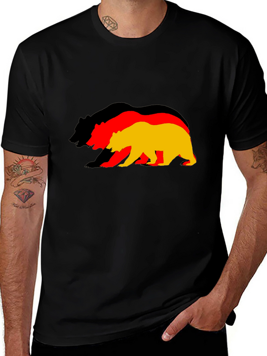 Germany Flag Bear Graphic T-Shirt