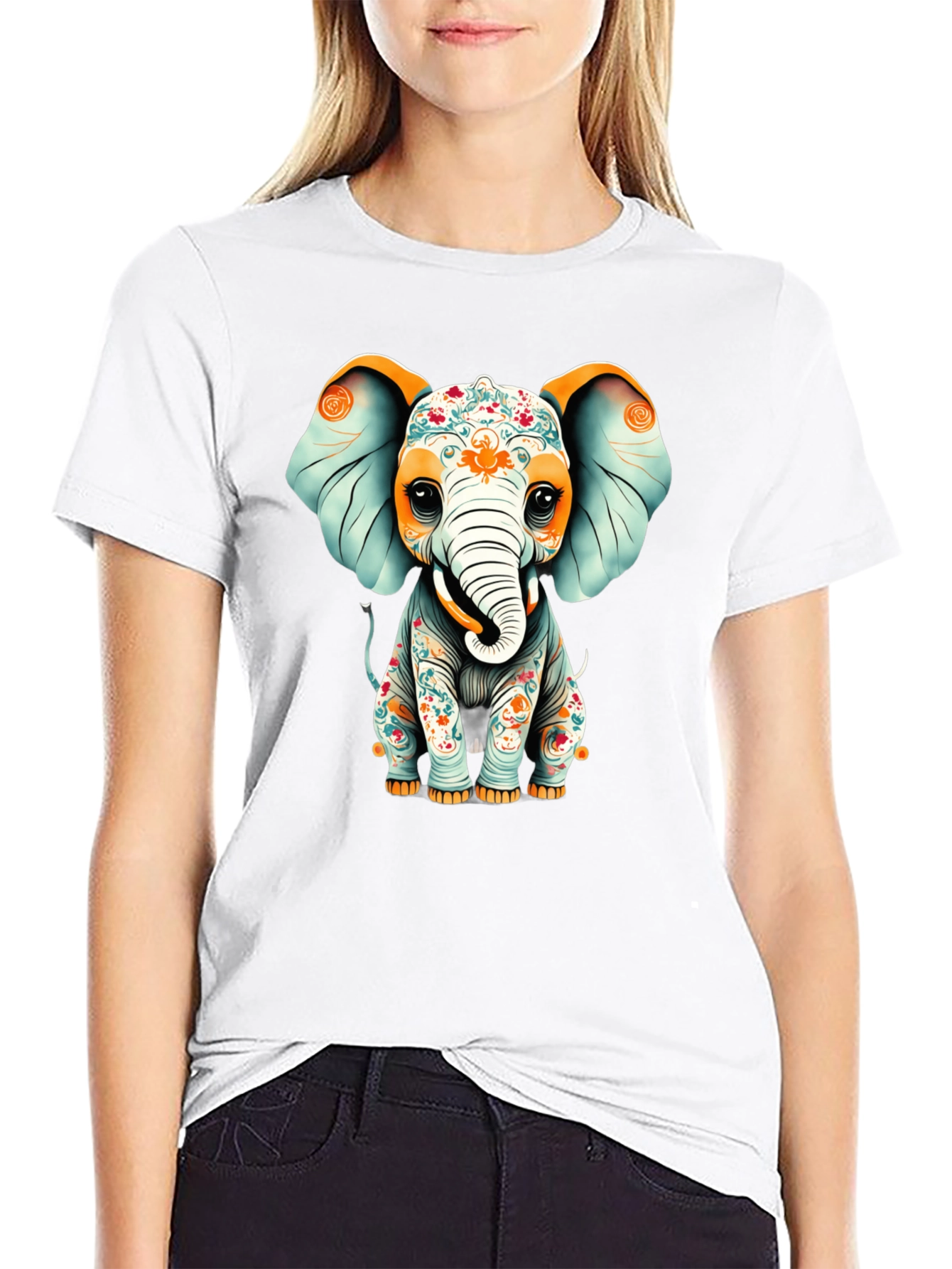 Elephant Graphic T-Shirt - Black