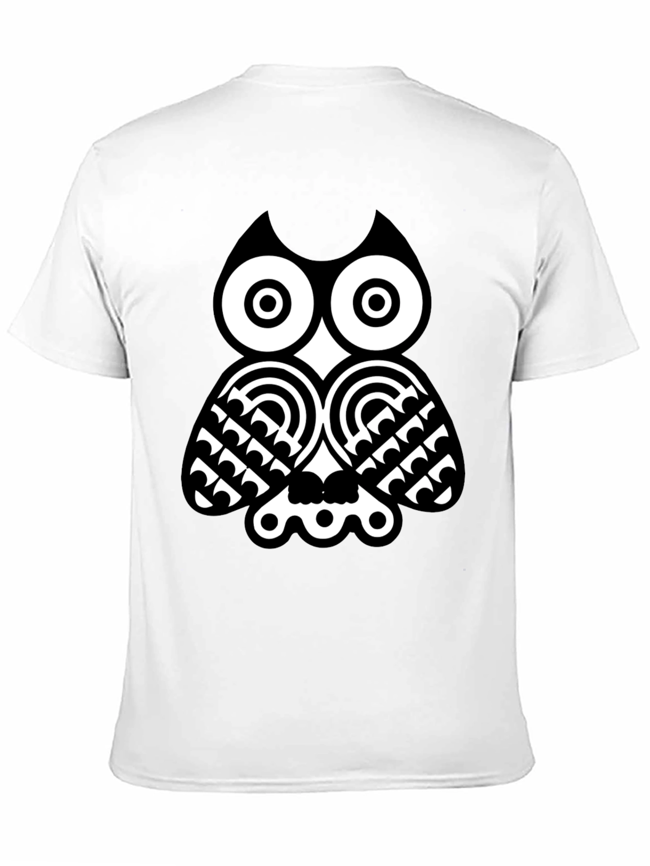 Owl Graphic Print Black T-Shirt