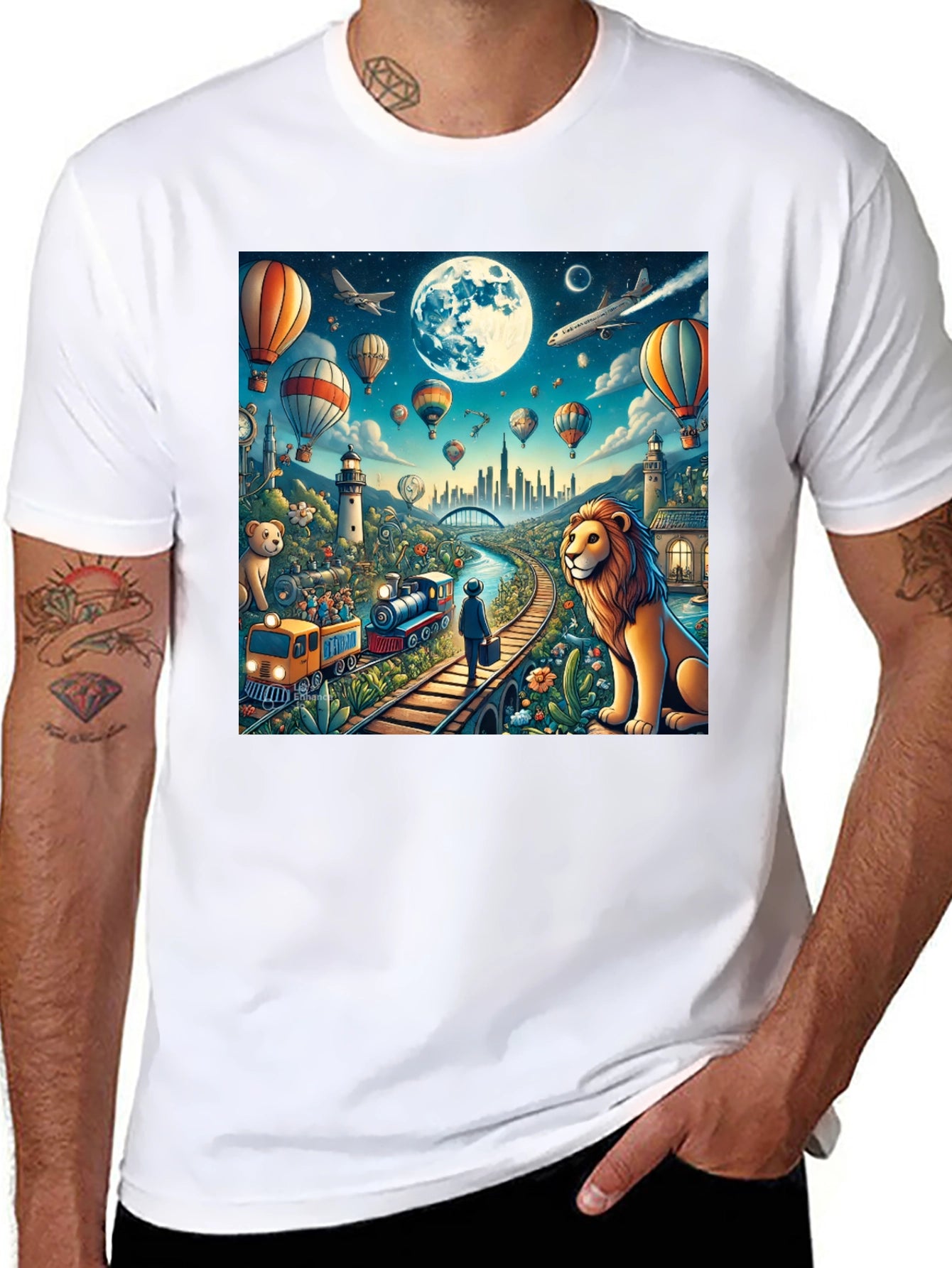 Imaginative Dreamscape Graphic T-Shirt