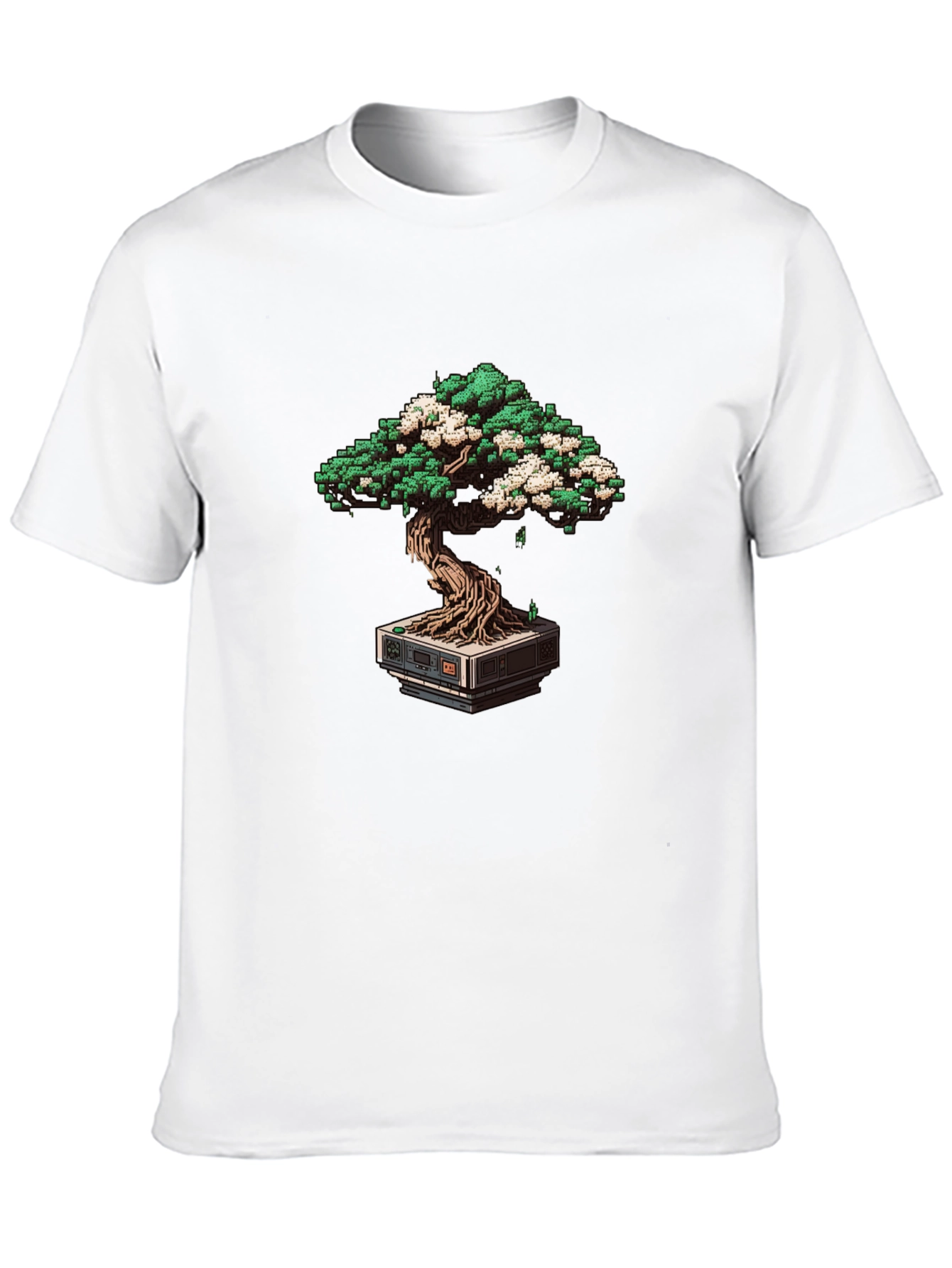 Pixel Bonsai Tee - Retro Gaming Style