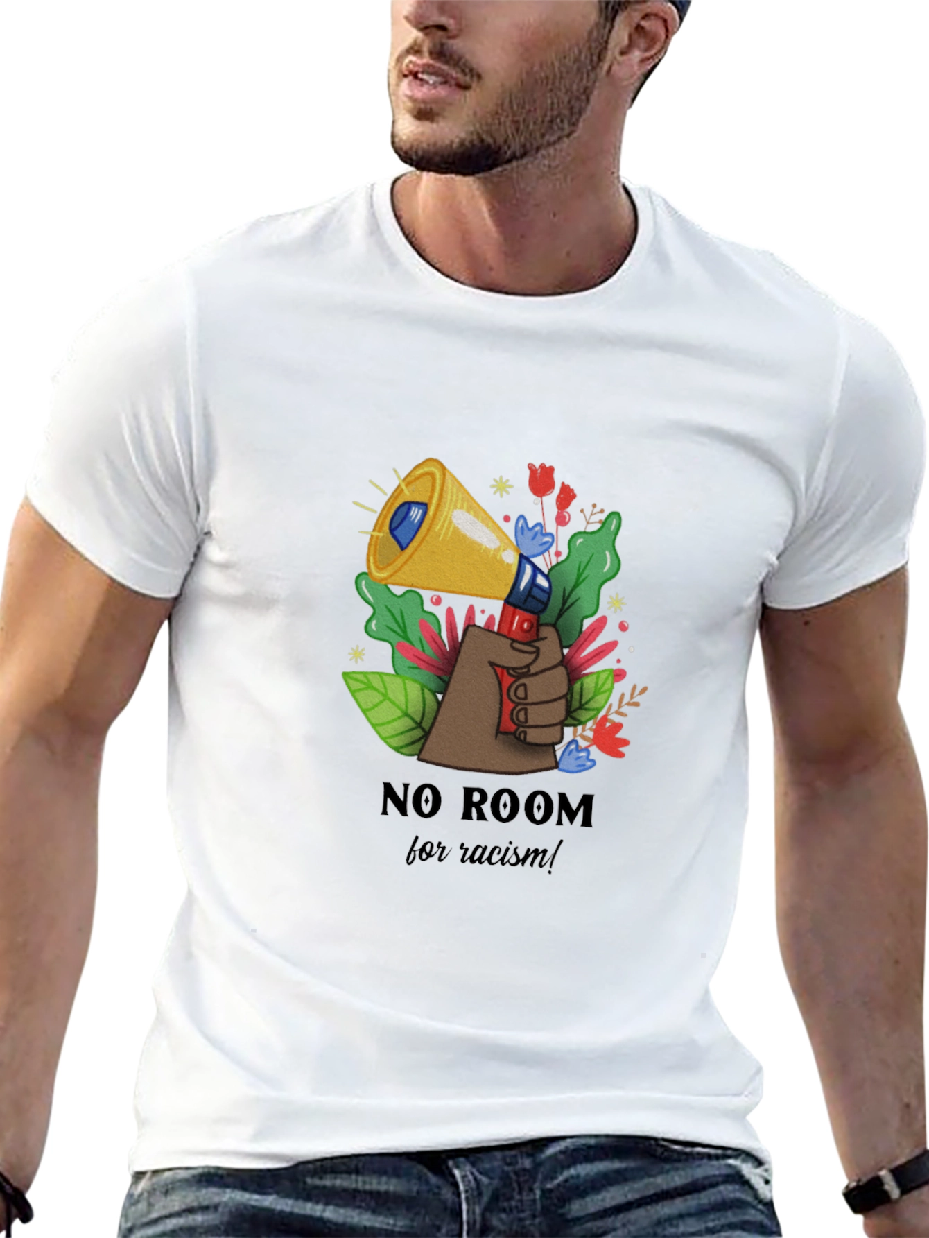 No Room for Racism Black T-Shirt