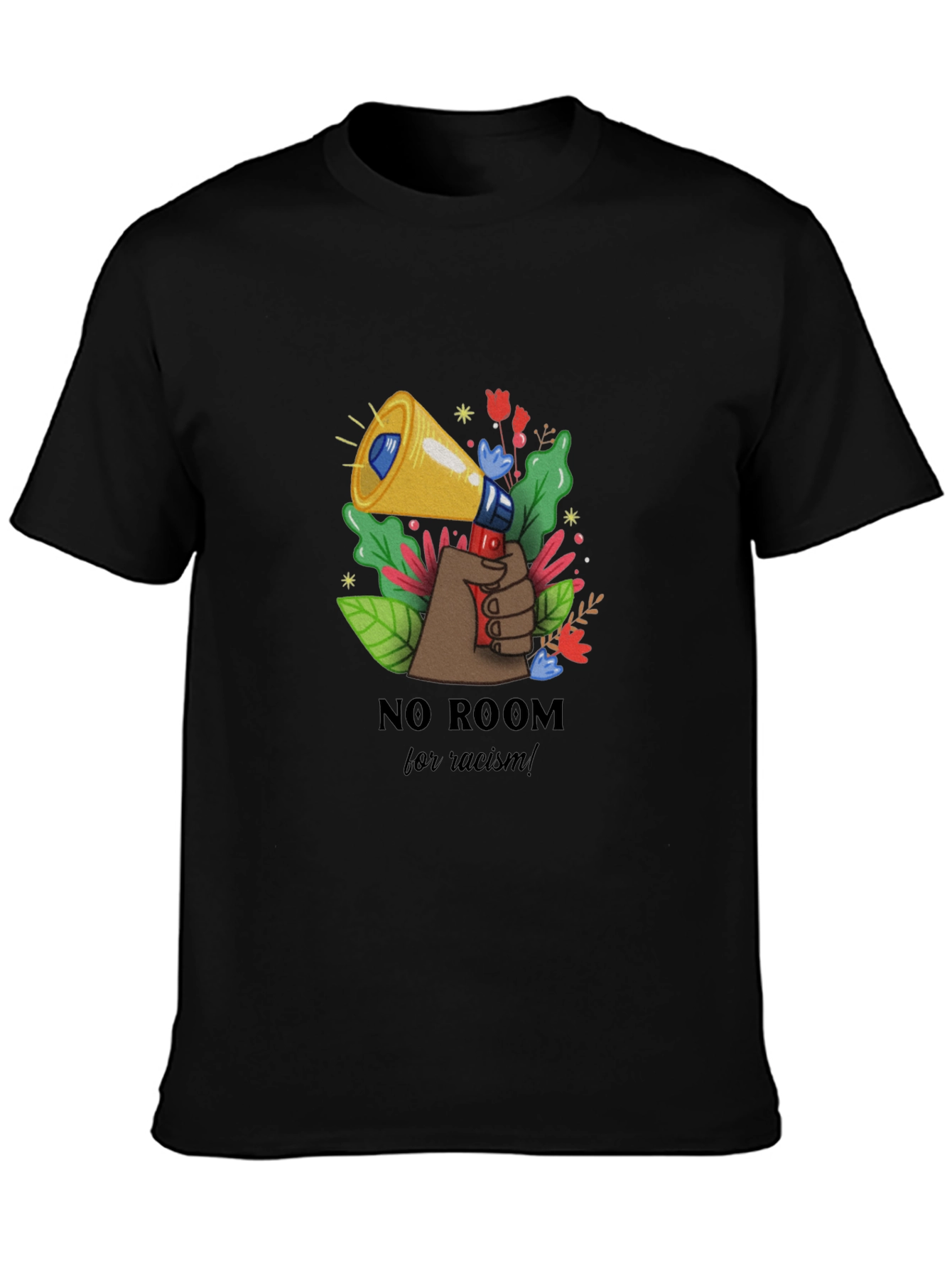 No Room for Racism Black T-Shirt