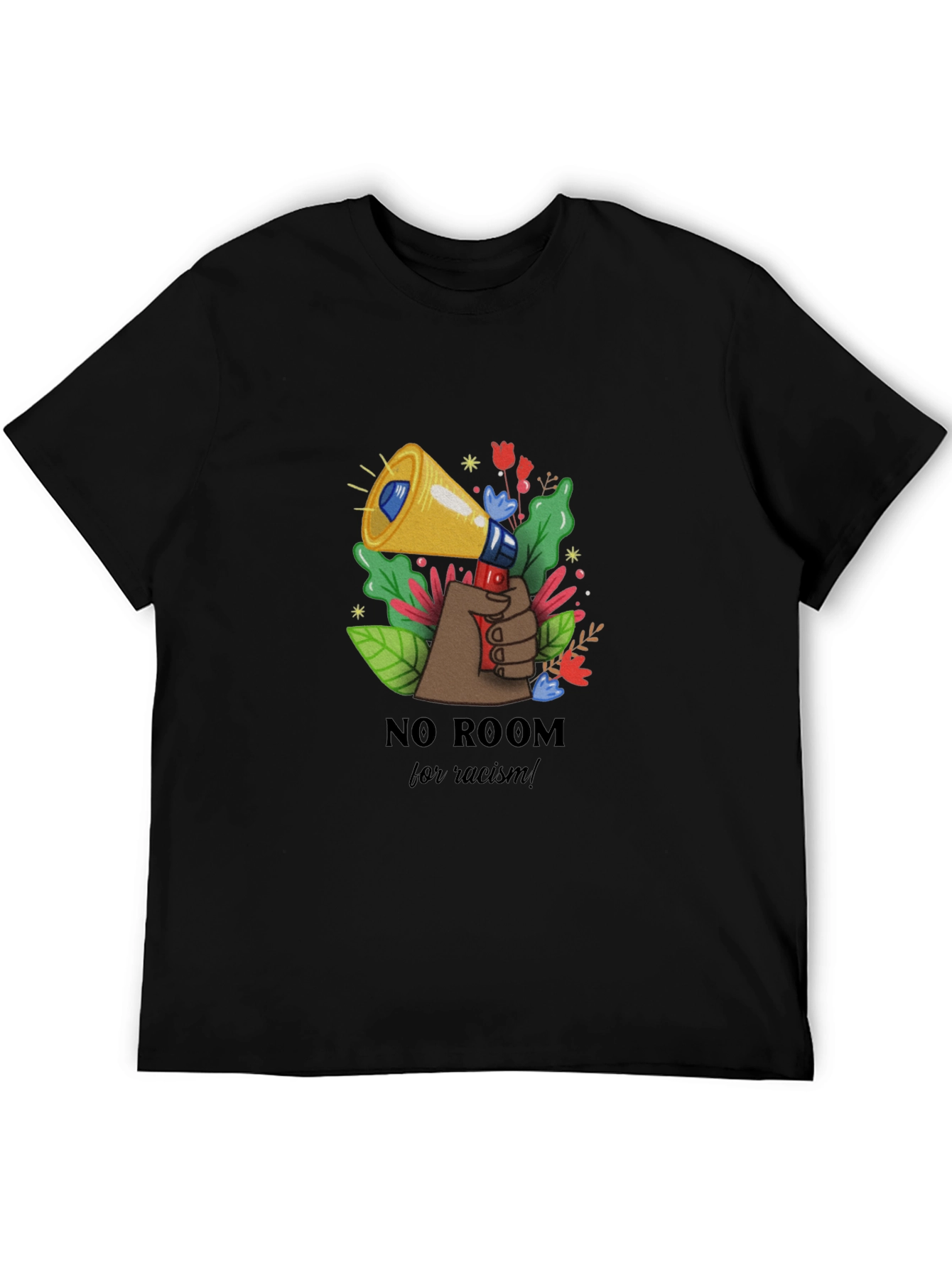 No Room for Racism Black T-Shirt