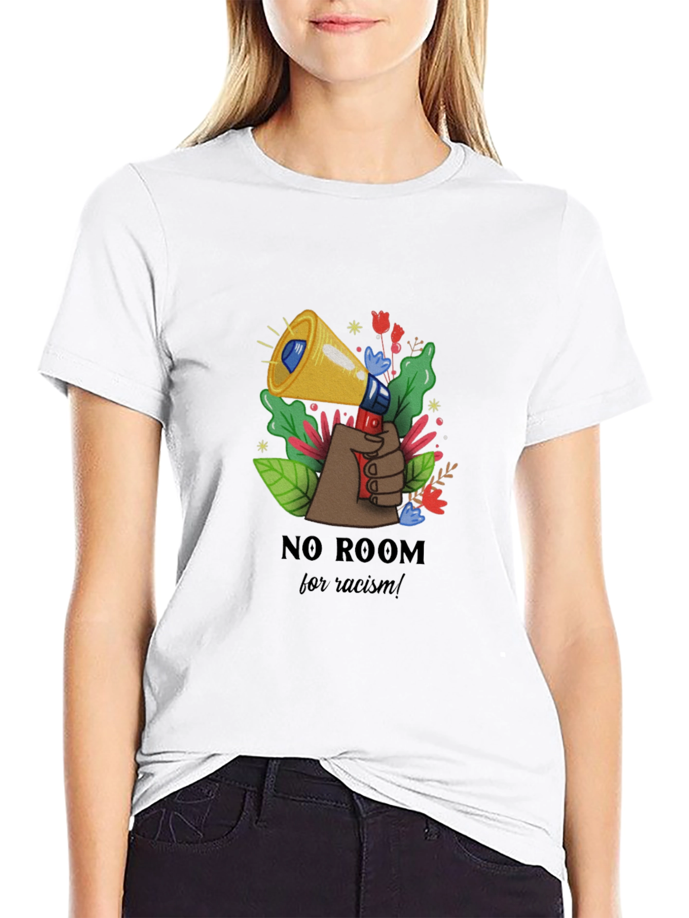 No Room for Racism Black T-Shirt