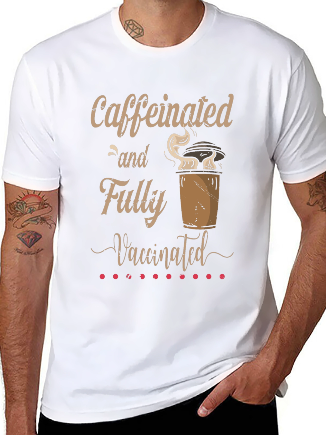 Caffeinated and Fully Vaccinated T-Shirt