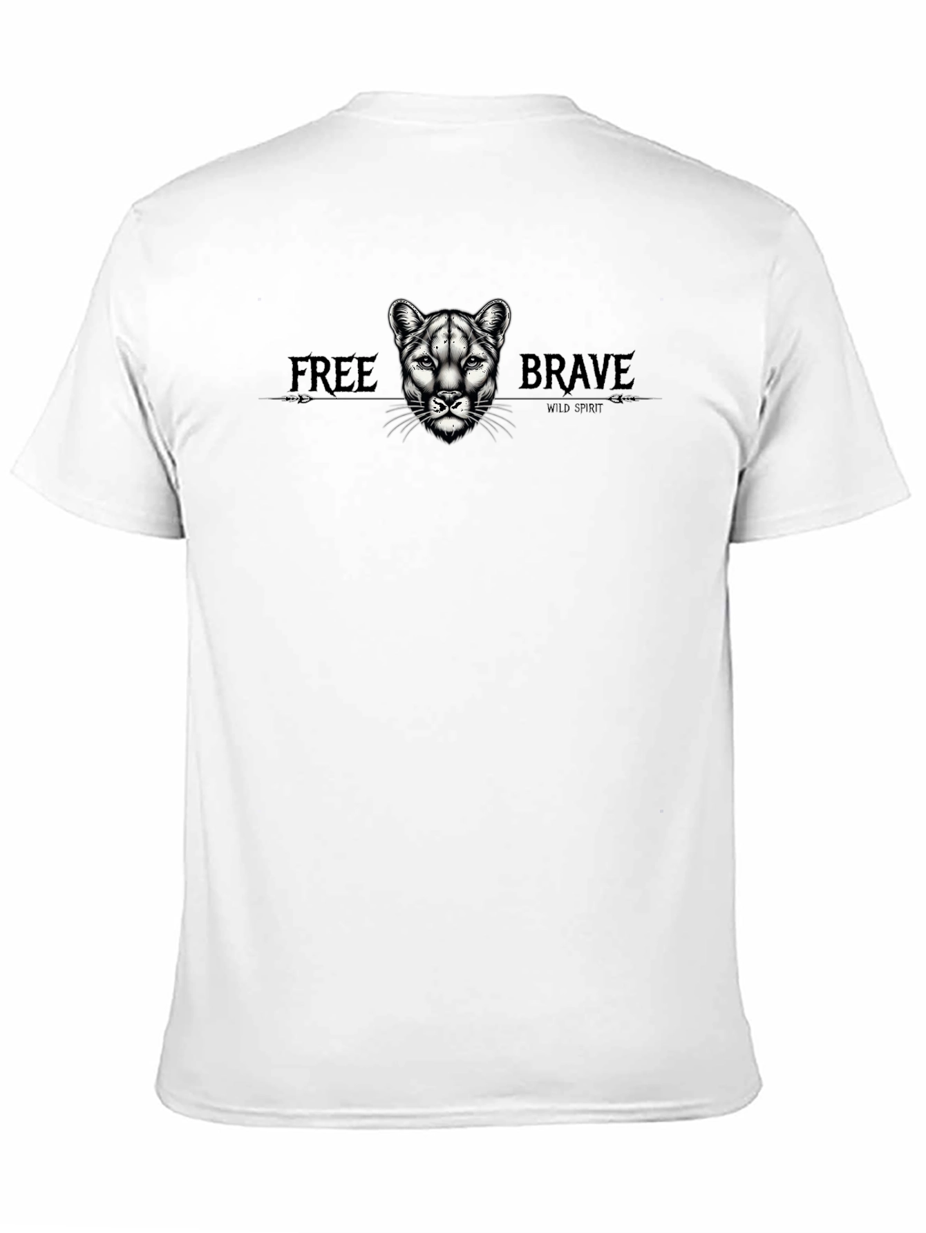 Wild Spirit Tee: Free Brave Cougar Graphic T-Shirt