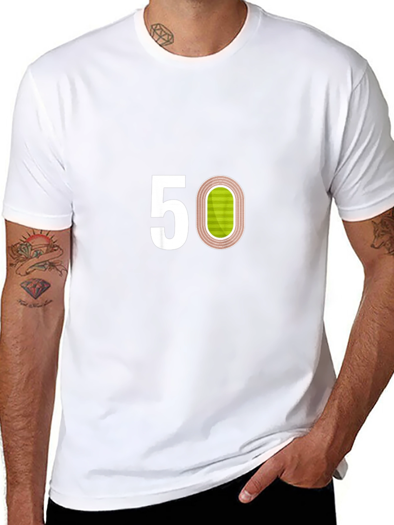 Track & Field 50th Birthday Black T-Shirt
