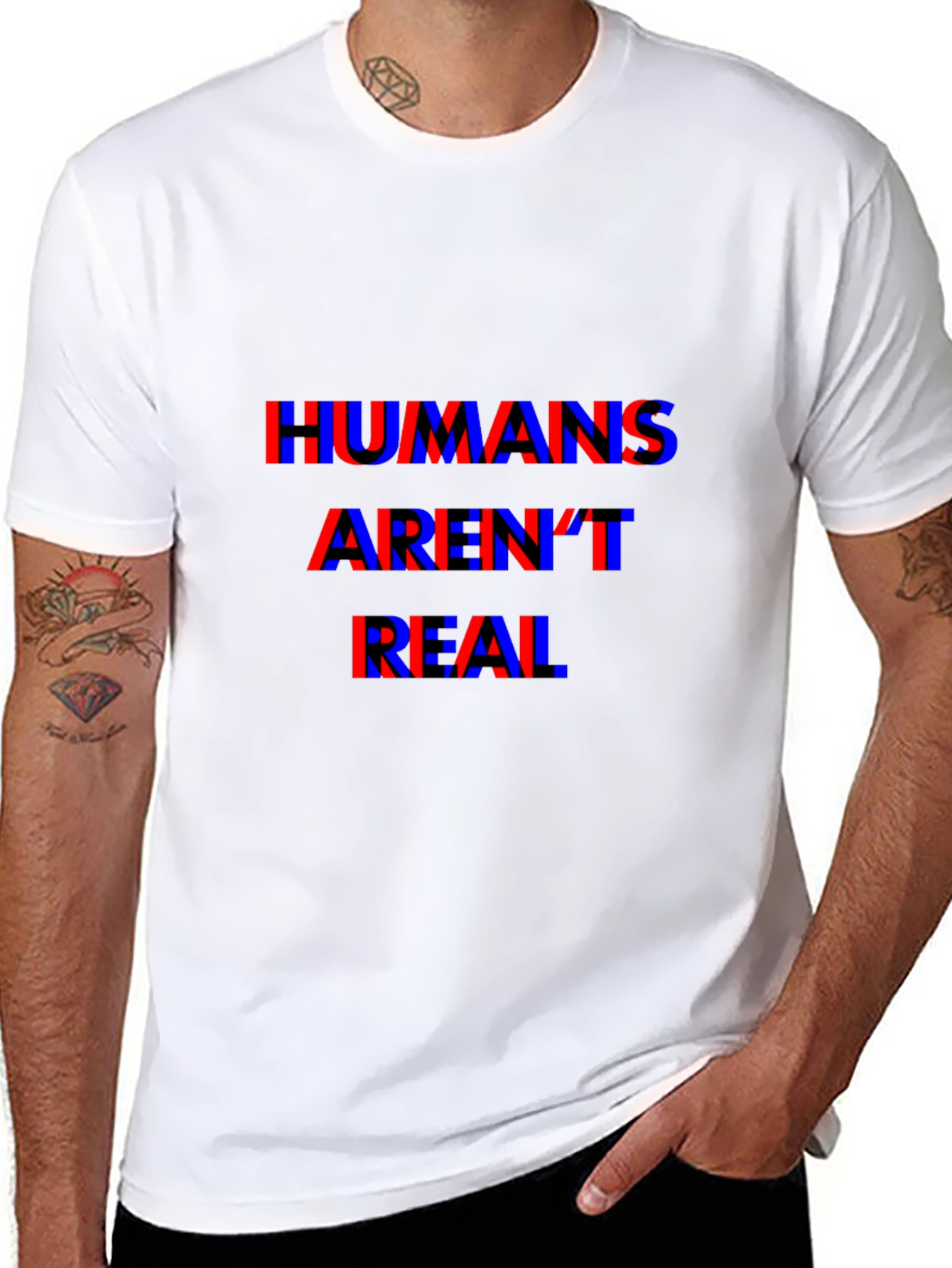 Humans Arent Real T-Shirt - Conspiracy Tee