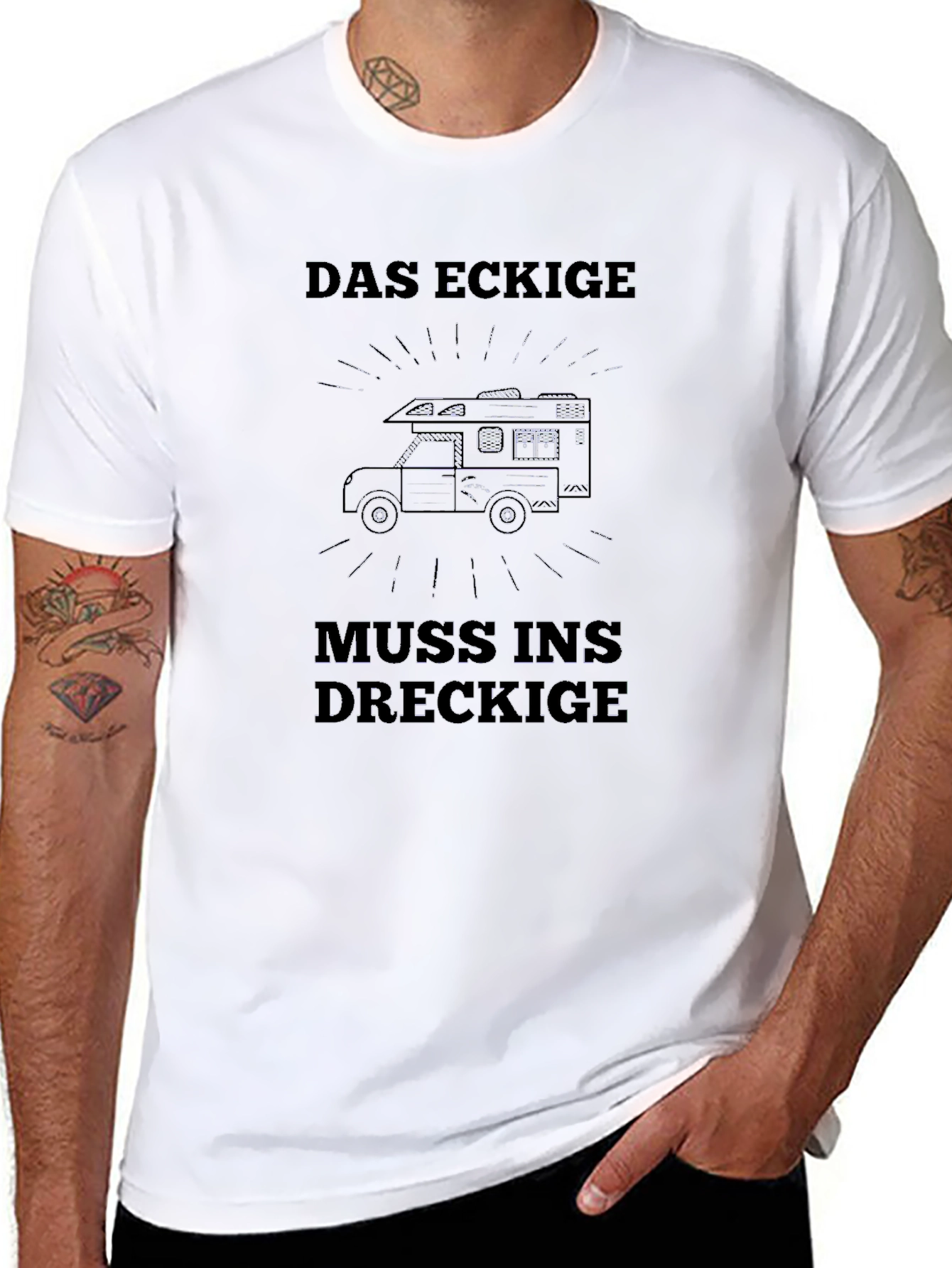 Das Eckige Camper T-Shirt - Black