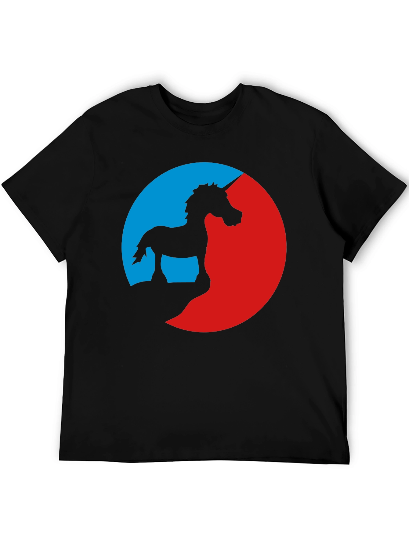 Unicorn Silhouette Graphic Tee - Black