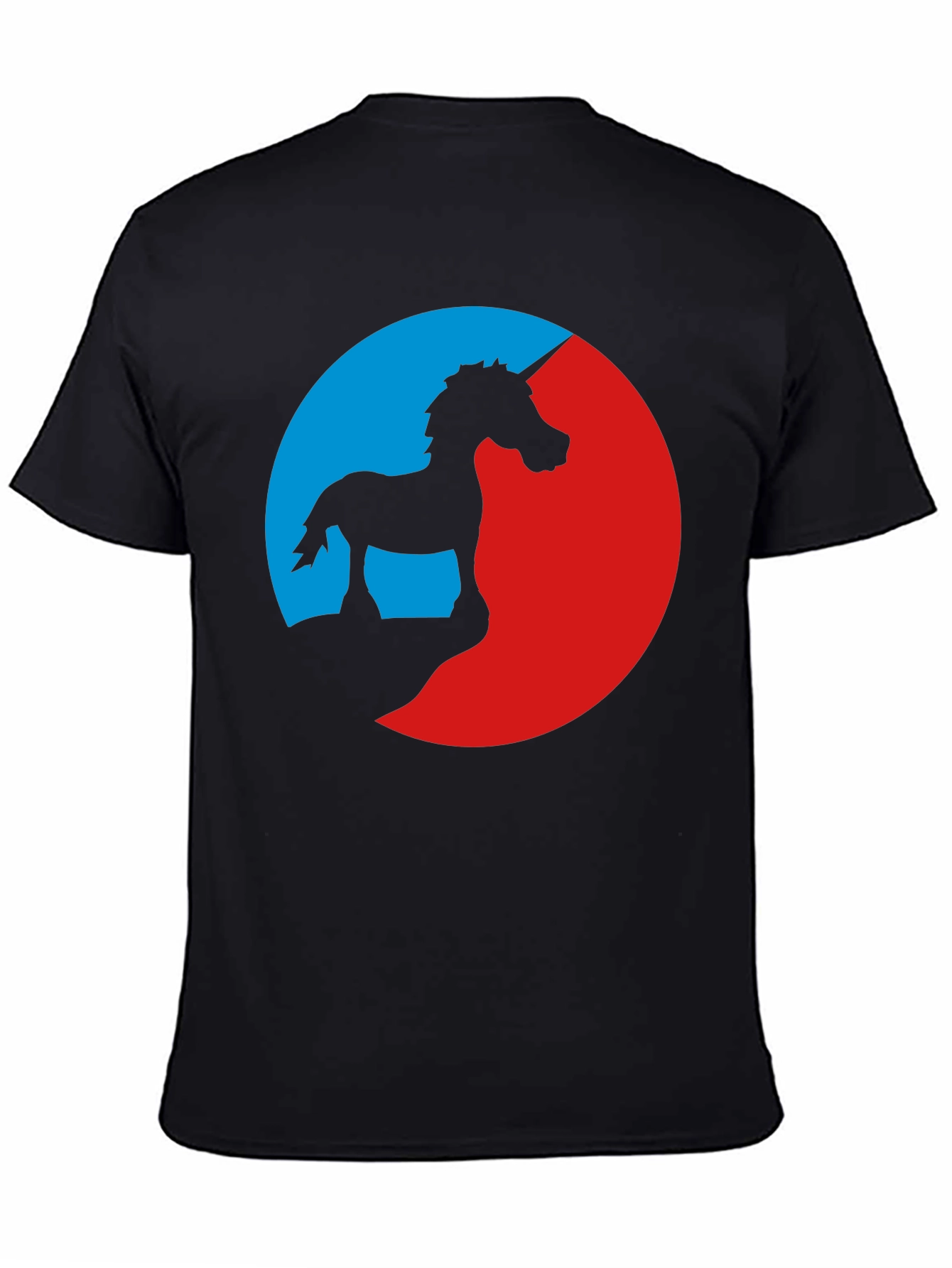 Unicorn Silhouette Graphic Tee - Black