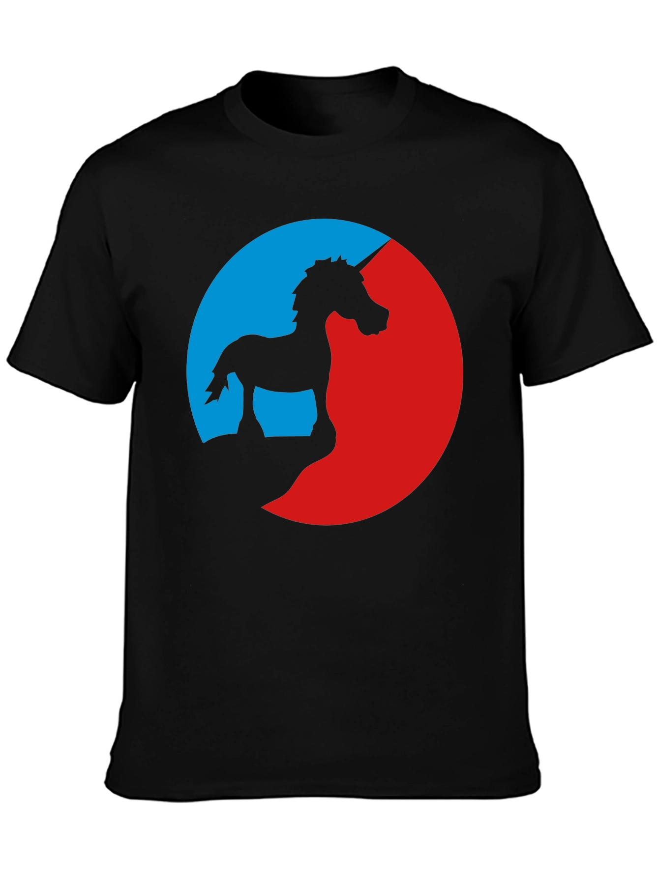 Unicorn Silhouette Graphic Tee - Black