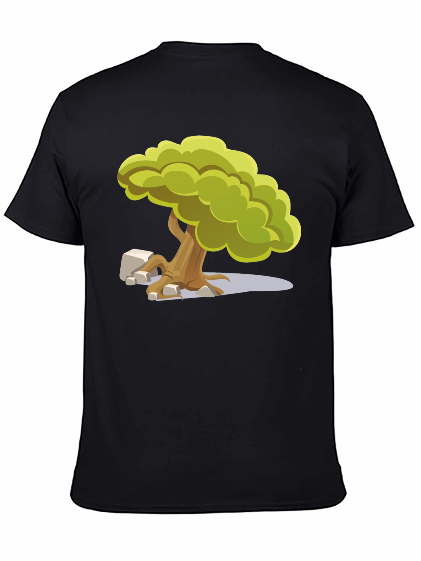 Cartoon Tree Graphic Tee - Unique Nature Design