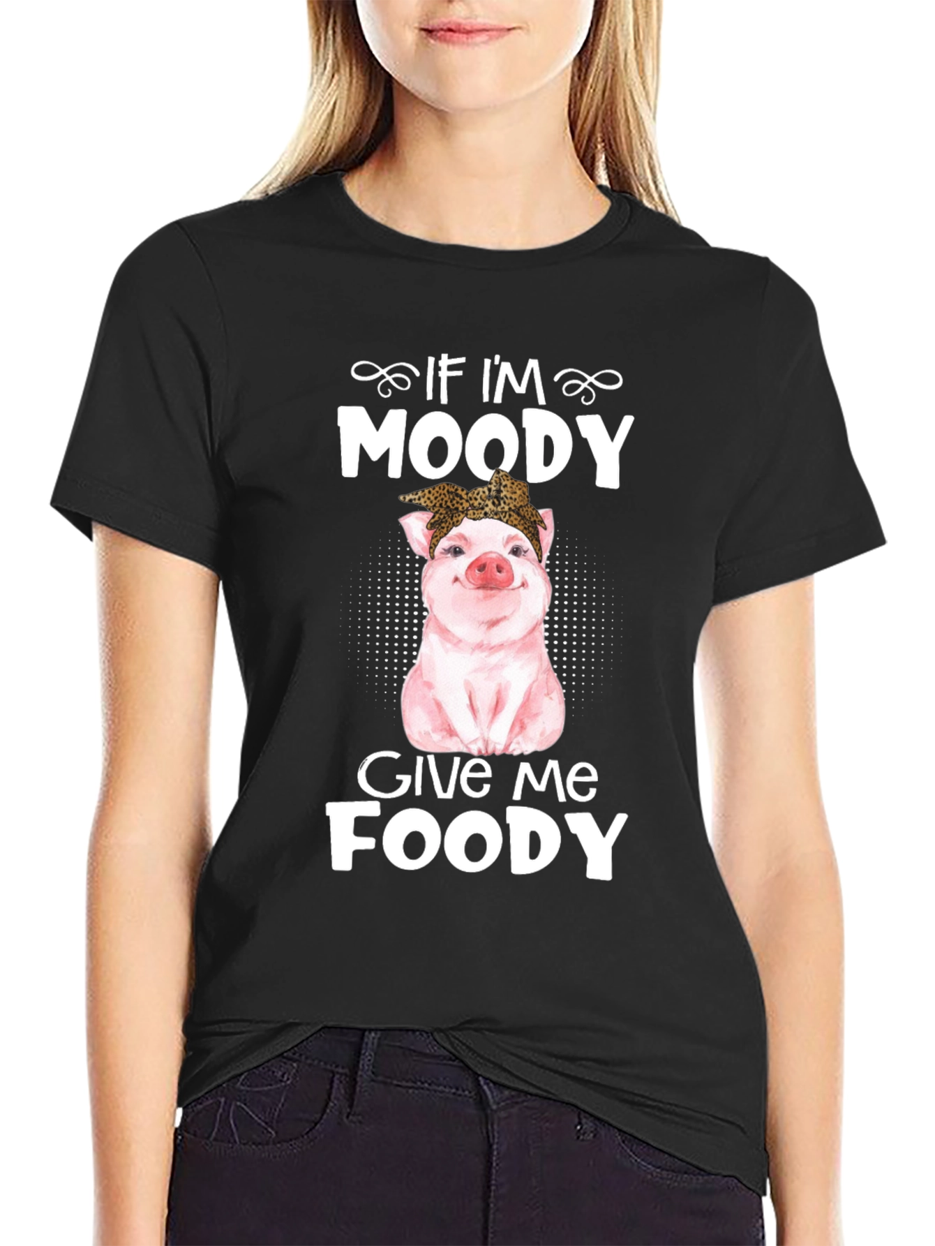 Moody Pig Funny Foodie T-Shirt