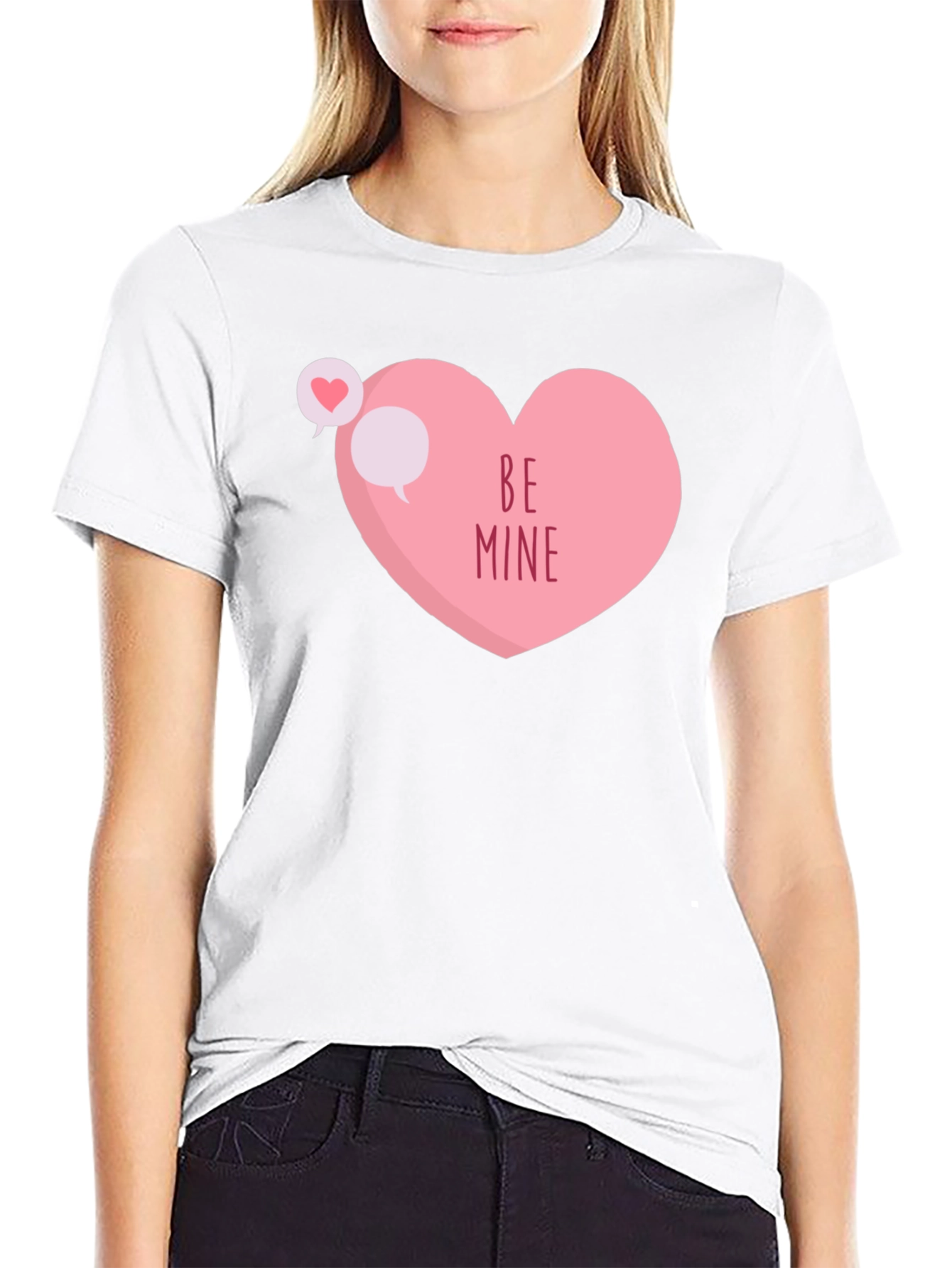Be Mine Heart Graphic T-Shirt - Valentines Day