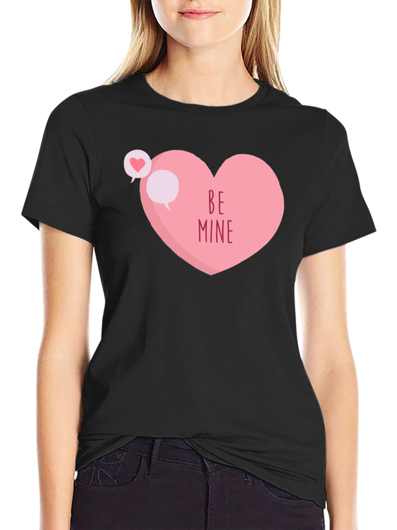 Be Mine Heart Graphic T-Shirt - Valentines Day
