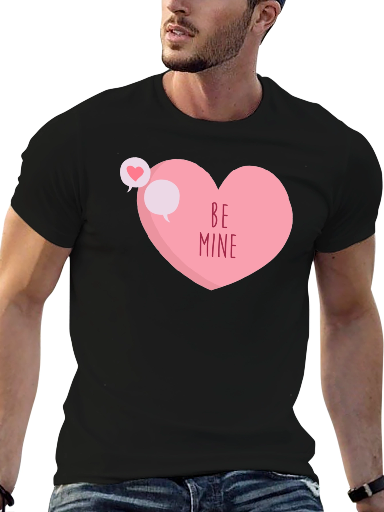 Be Mine Heart Graphic T-Shirt - Valentines Day
