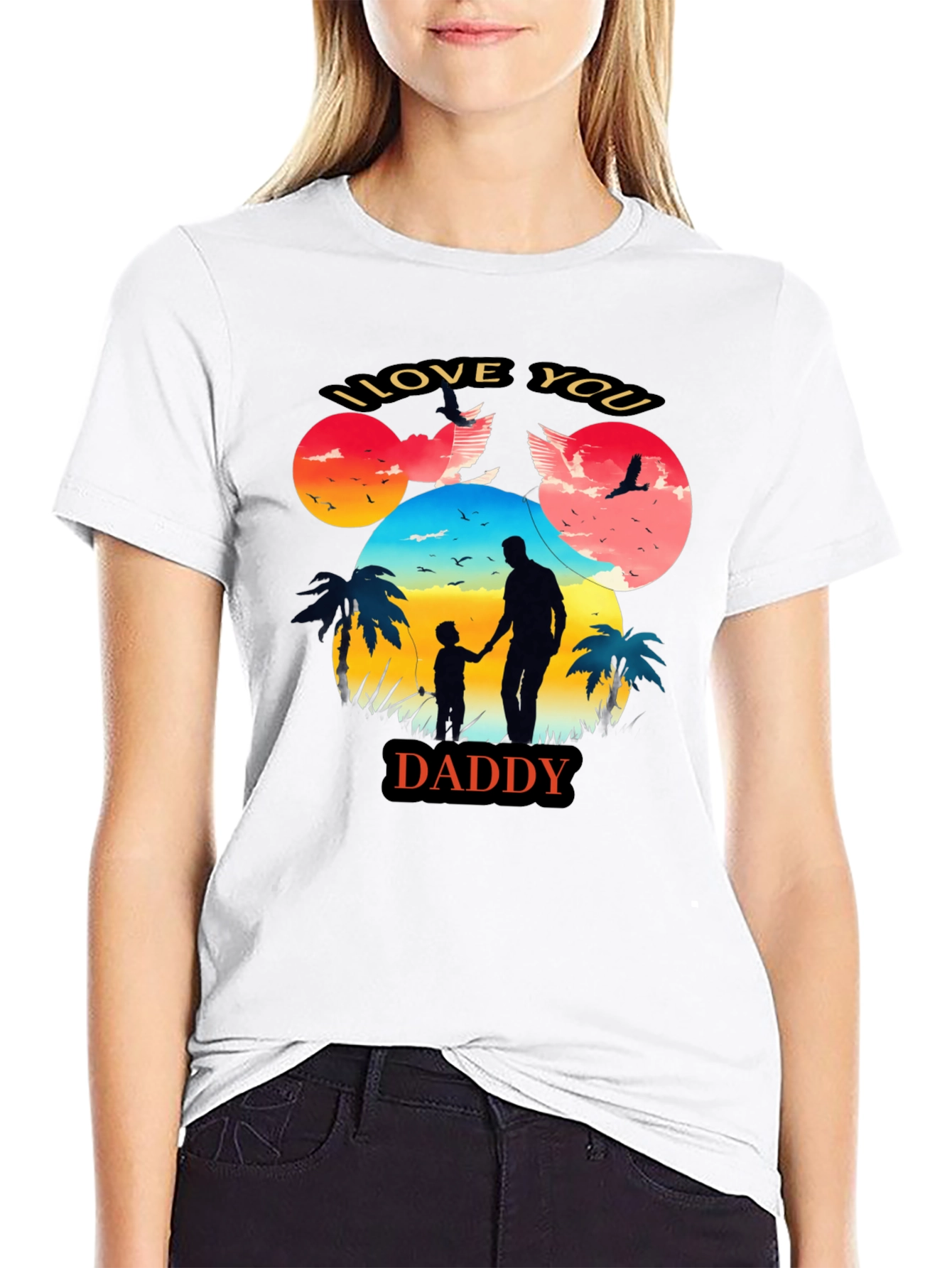 I Love You Daddy Graphic Tee Fathers Day Gift