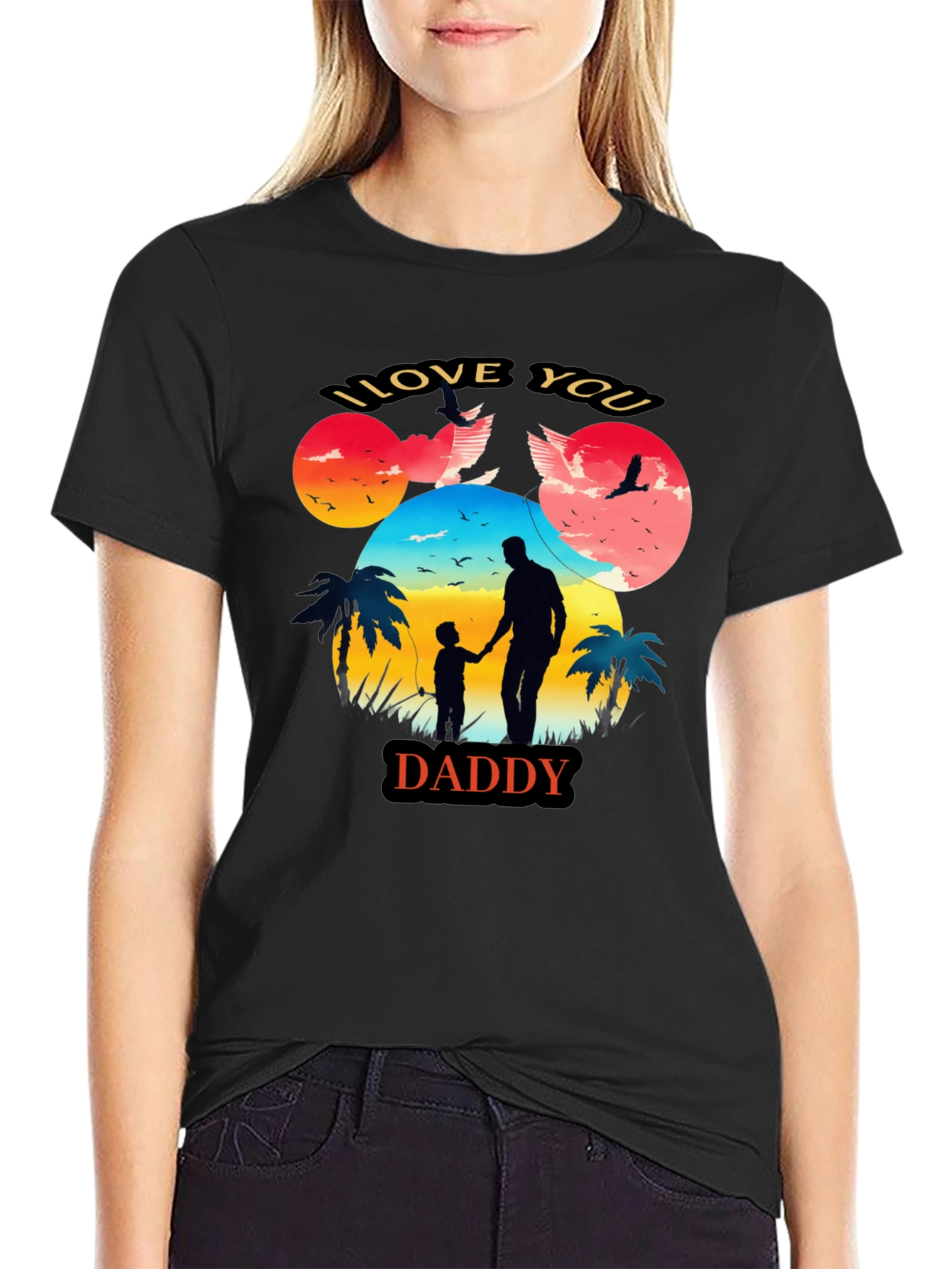 I Love You Daddy Graphic Tee Fathers Day Gift