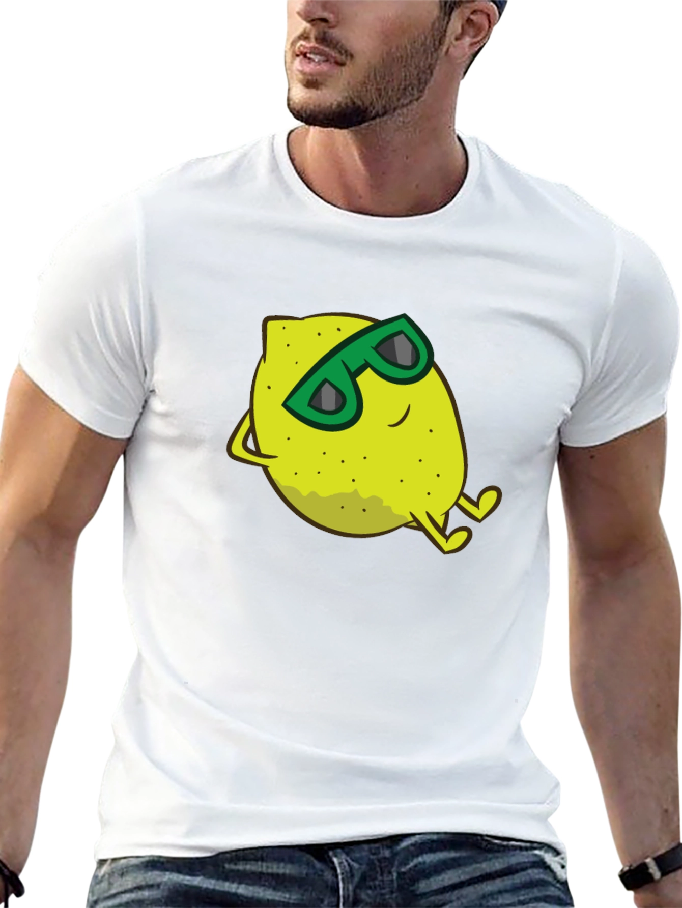 Cool Lemon Graphic Tee - Black Cotton T-Shirt