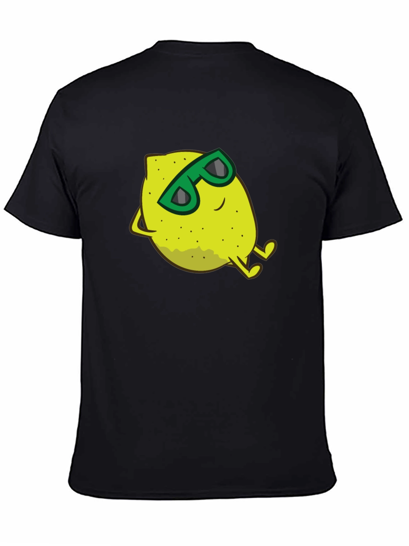 Cool Lemon Graphic Tee - Black Cotton T-Shirt