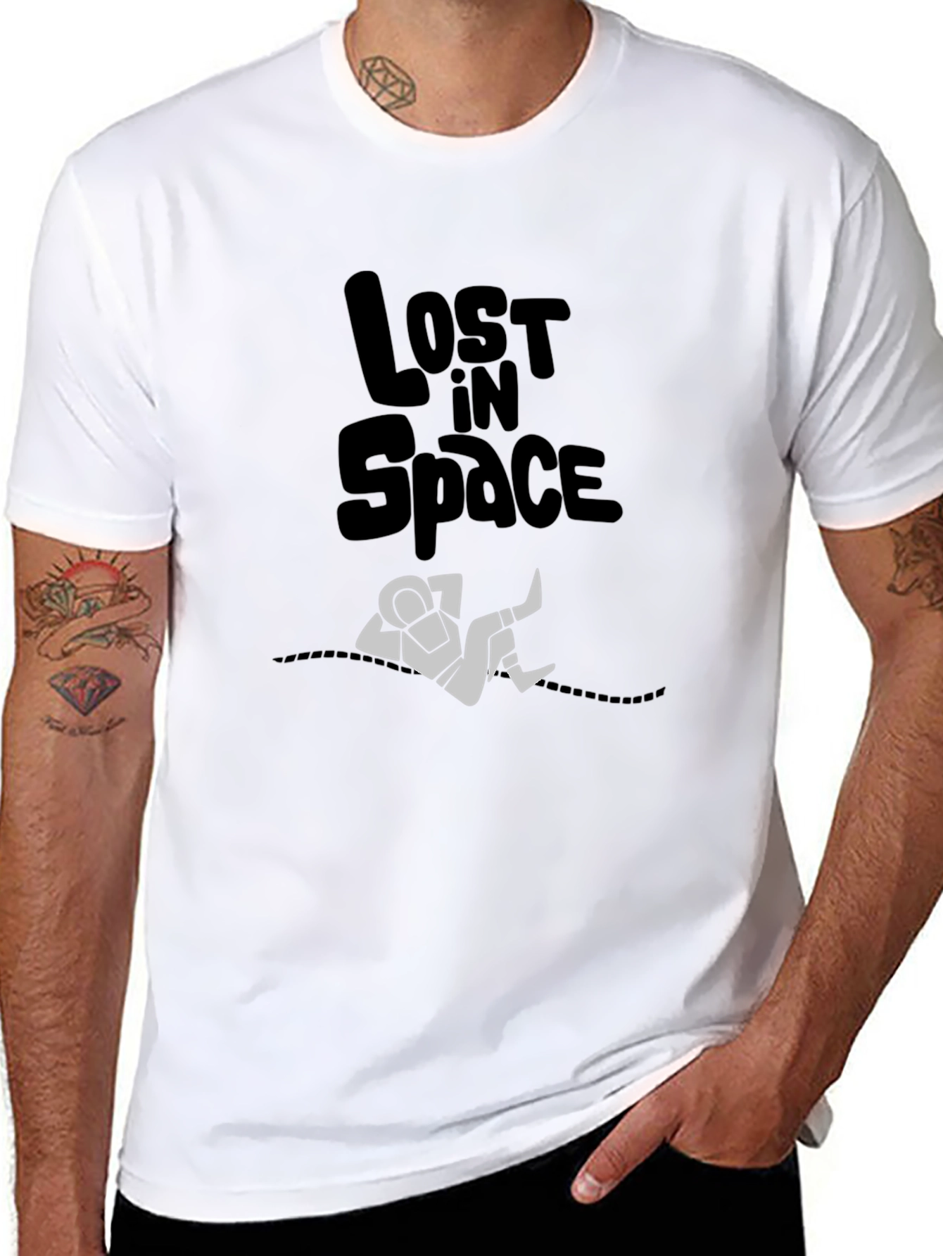 Lost in Space Graphic Print Mens T-Shirt