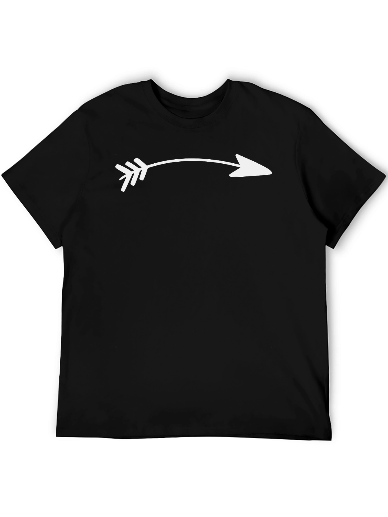 Arrow Graphic Tee - Black Casual Style