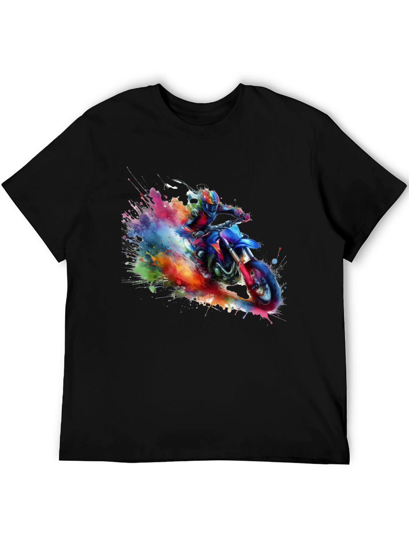 Motorcross Paint Splash Graphic Tee