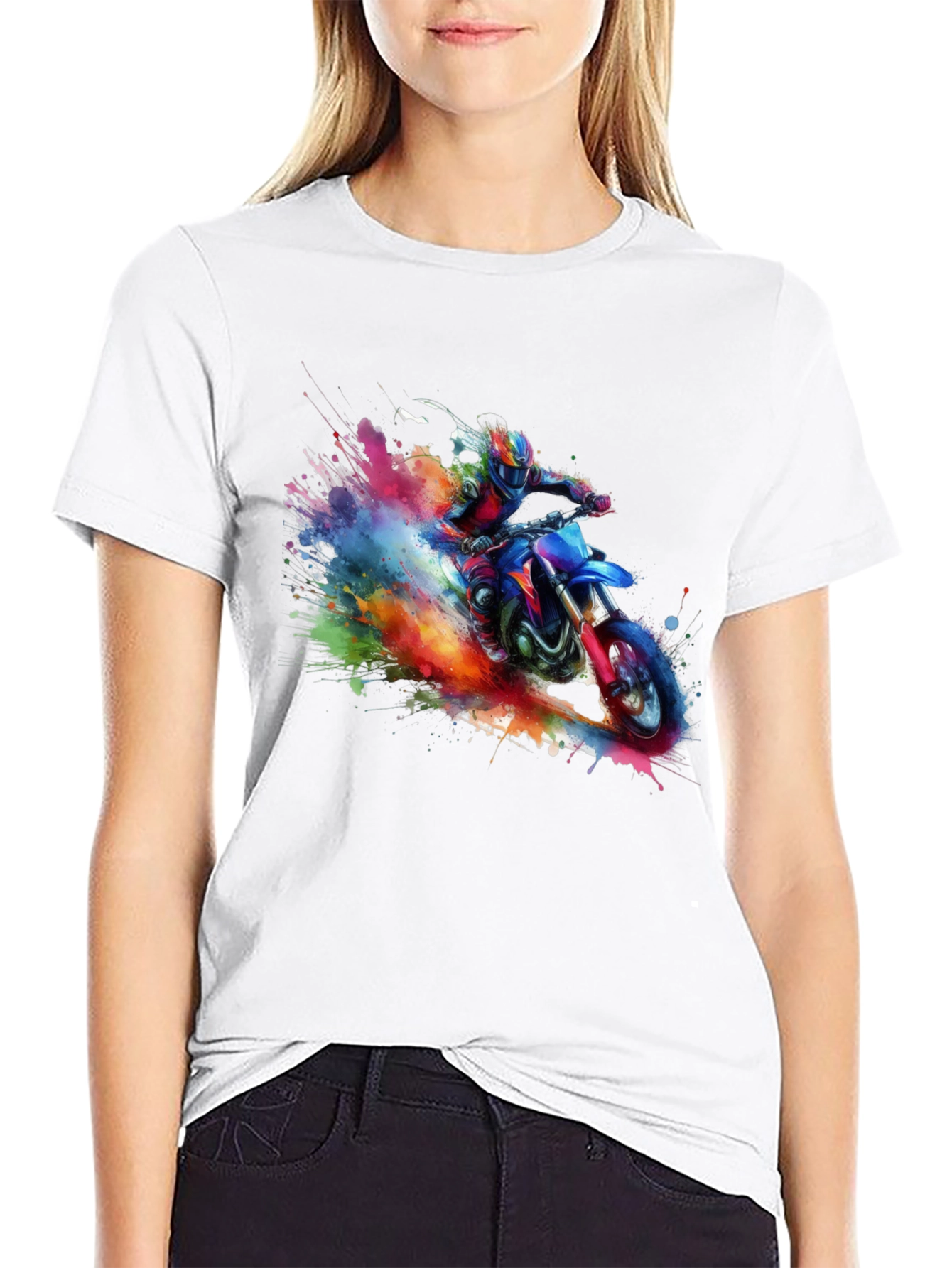 Motorcross Paint Splash Graphic Tee