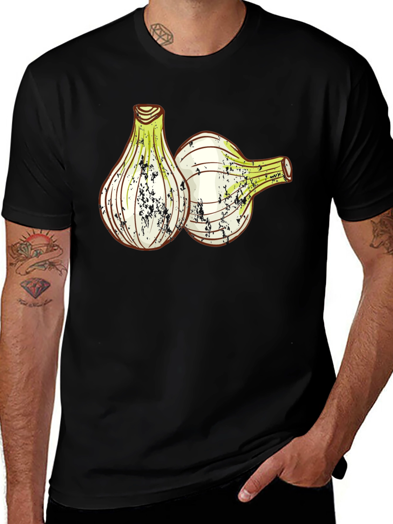 Onion Graphic T-Shirt - Black Cotton Tee