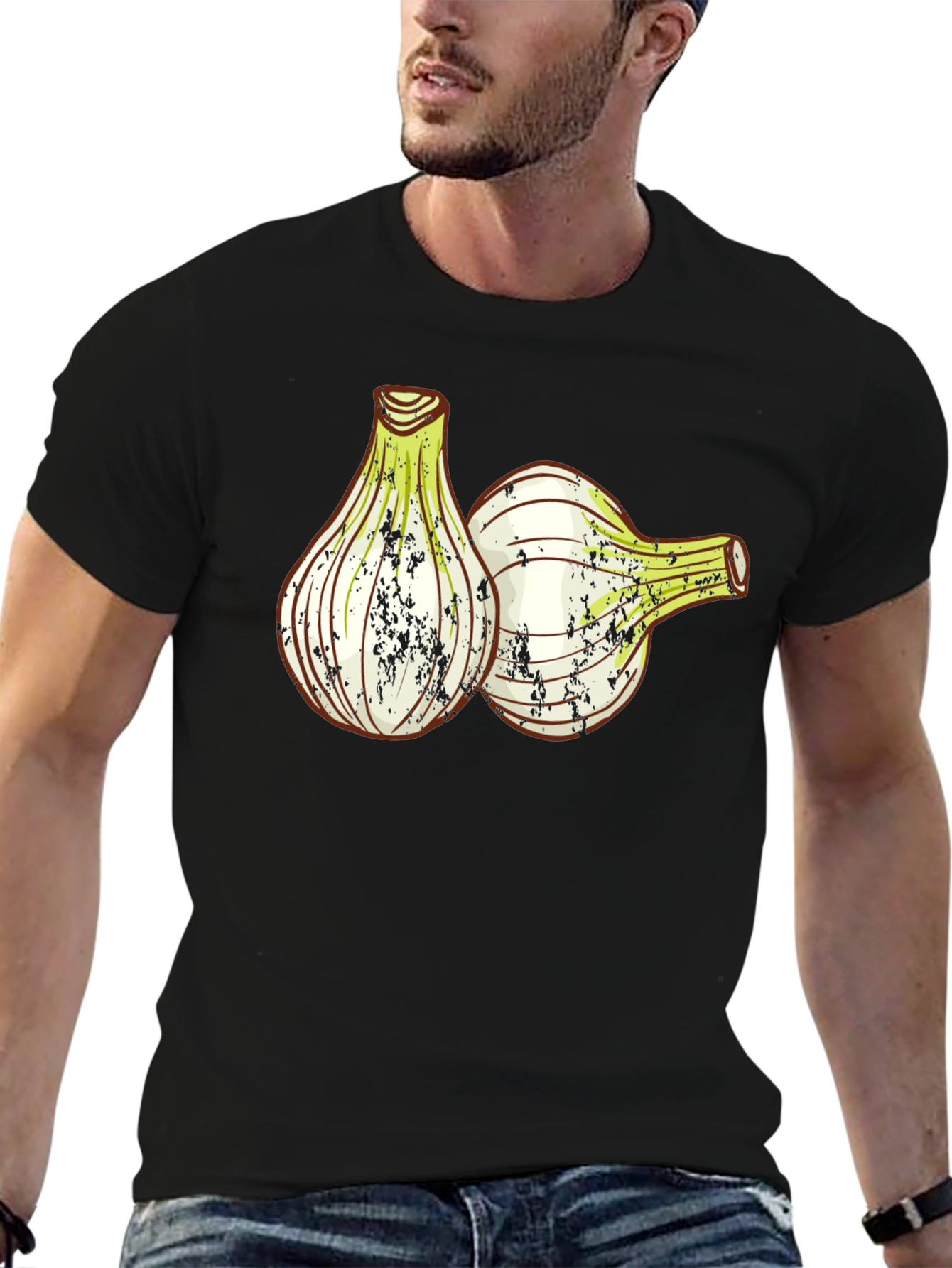 Onion Graphic T-Shirt - Black Cotton Tee