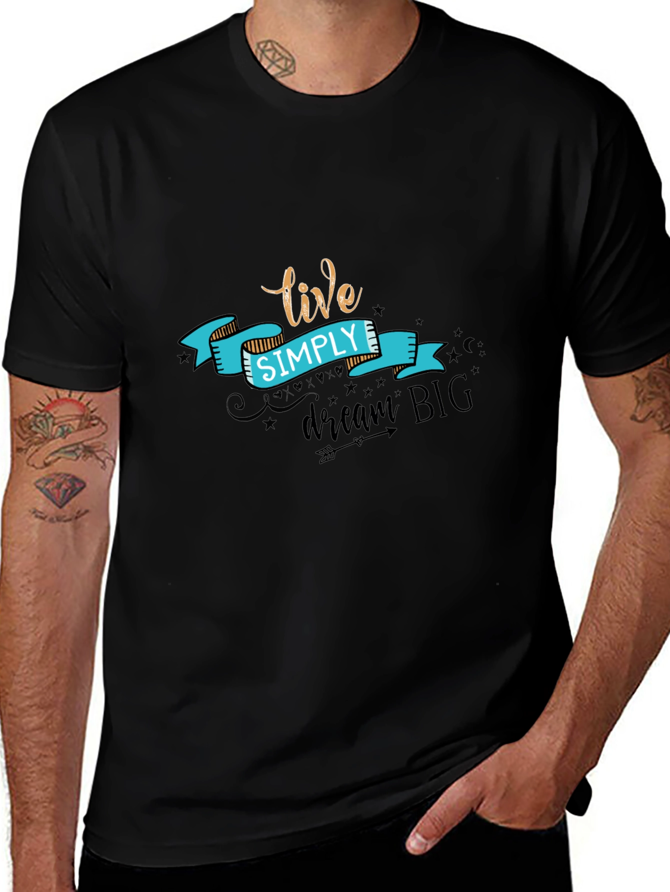 Live Simply T-Shirt - Black