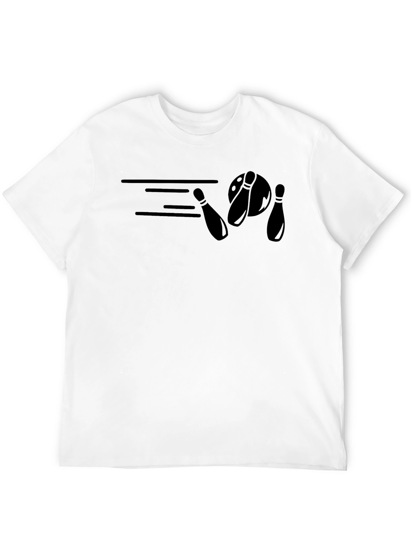 Bowling Strike Graphic Tee - Classic Black