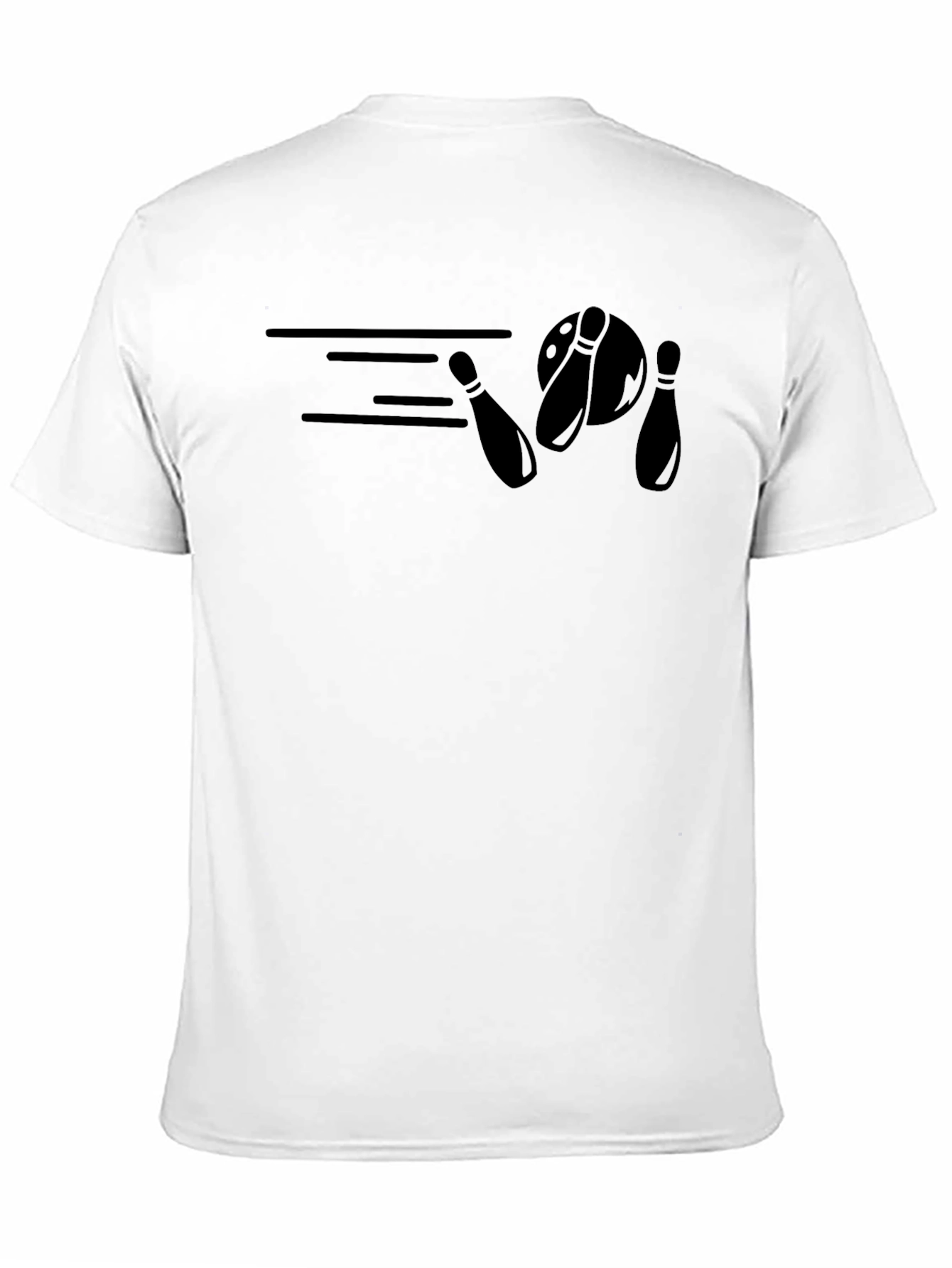 Bowling Strike Graphic Tee - Classic Black