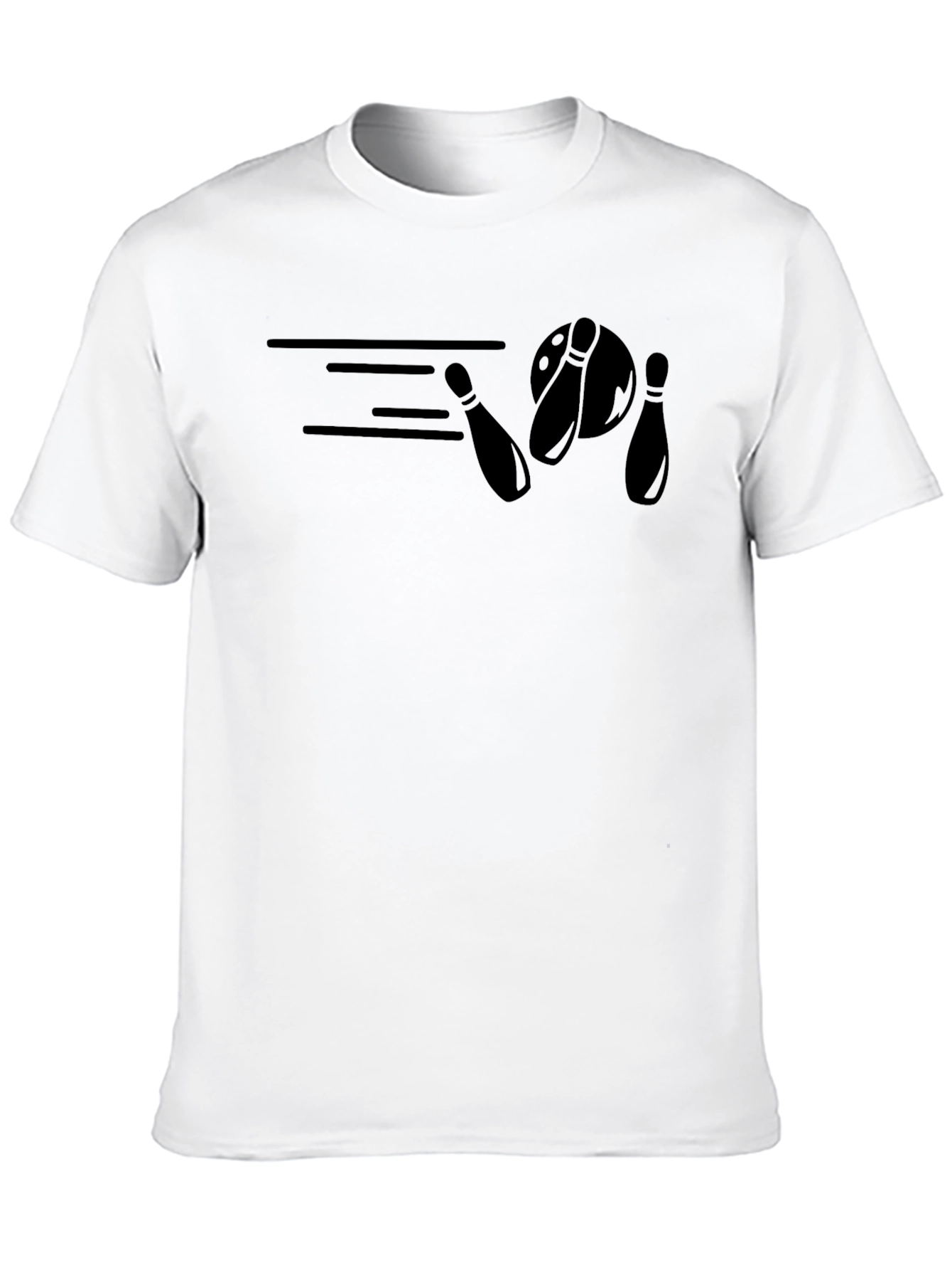 Bowling Strike Graphic Tee - Classic Black