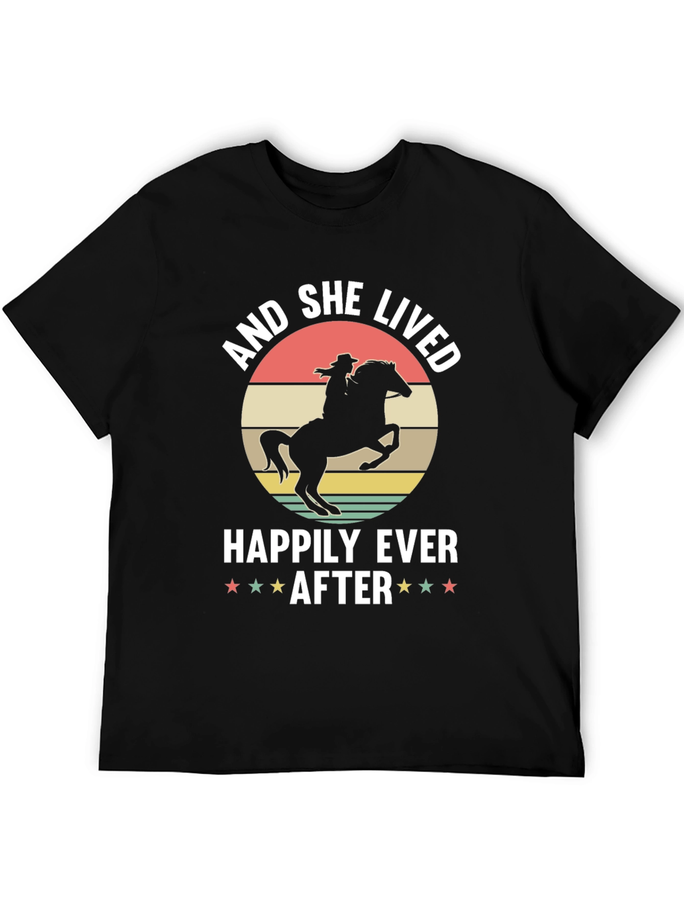 Cowgirl Happily Ever After Black T-Shirt